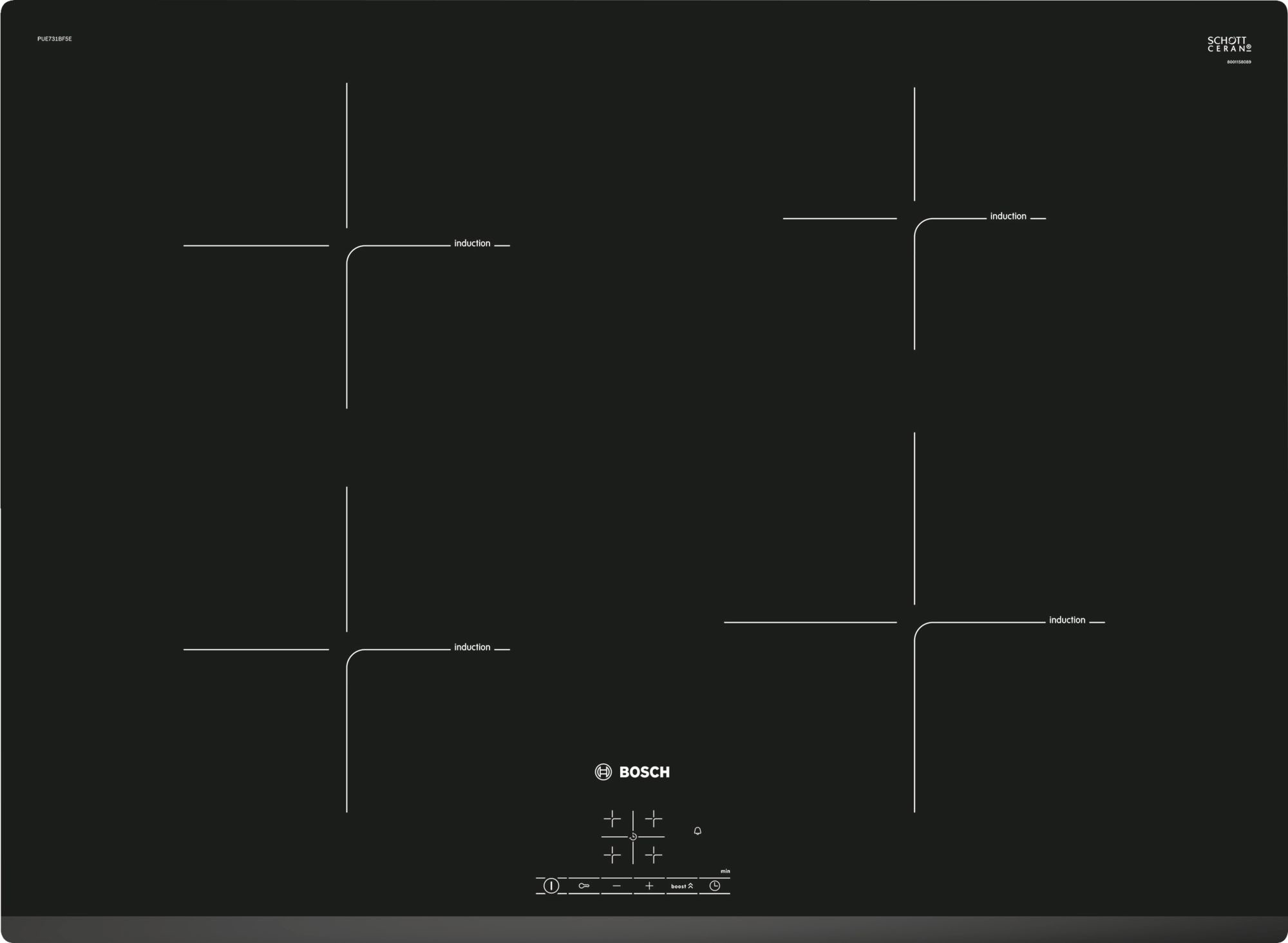 Индукционная варочная панель Bosch pue611bb1e