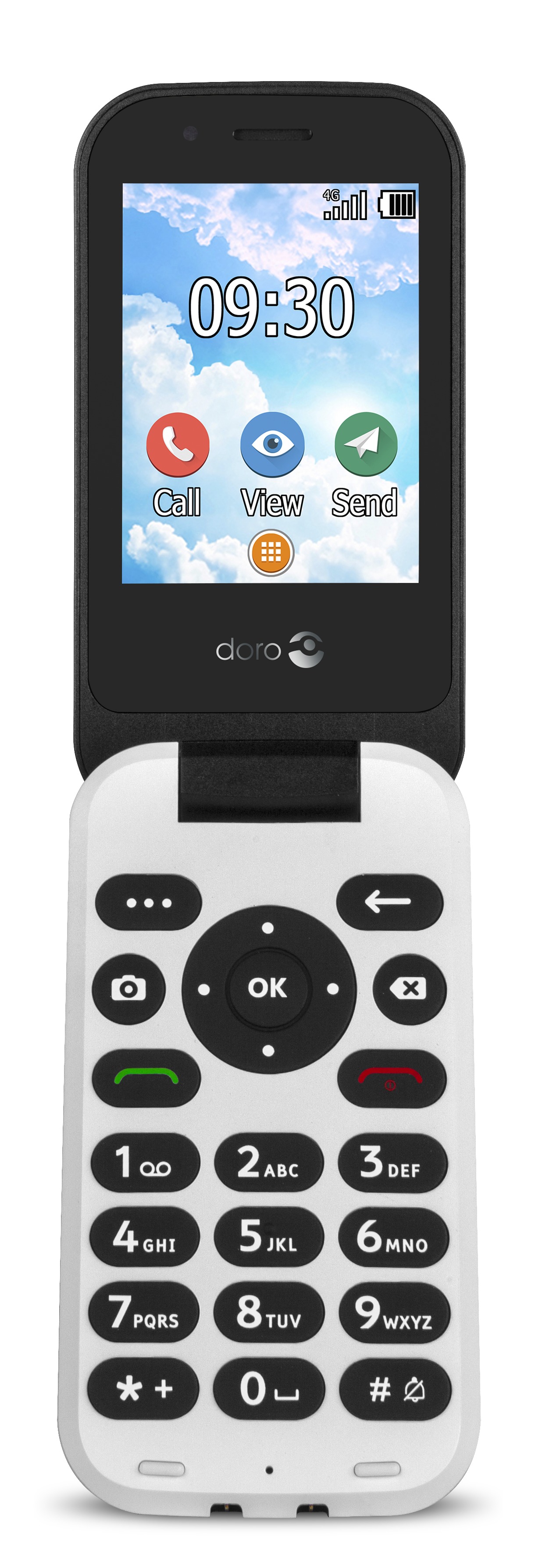 Doro 7030 4G Mobiele telefoon Zwart