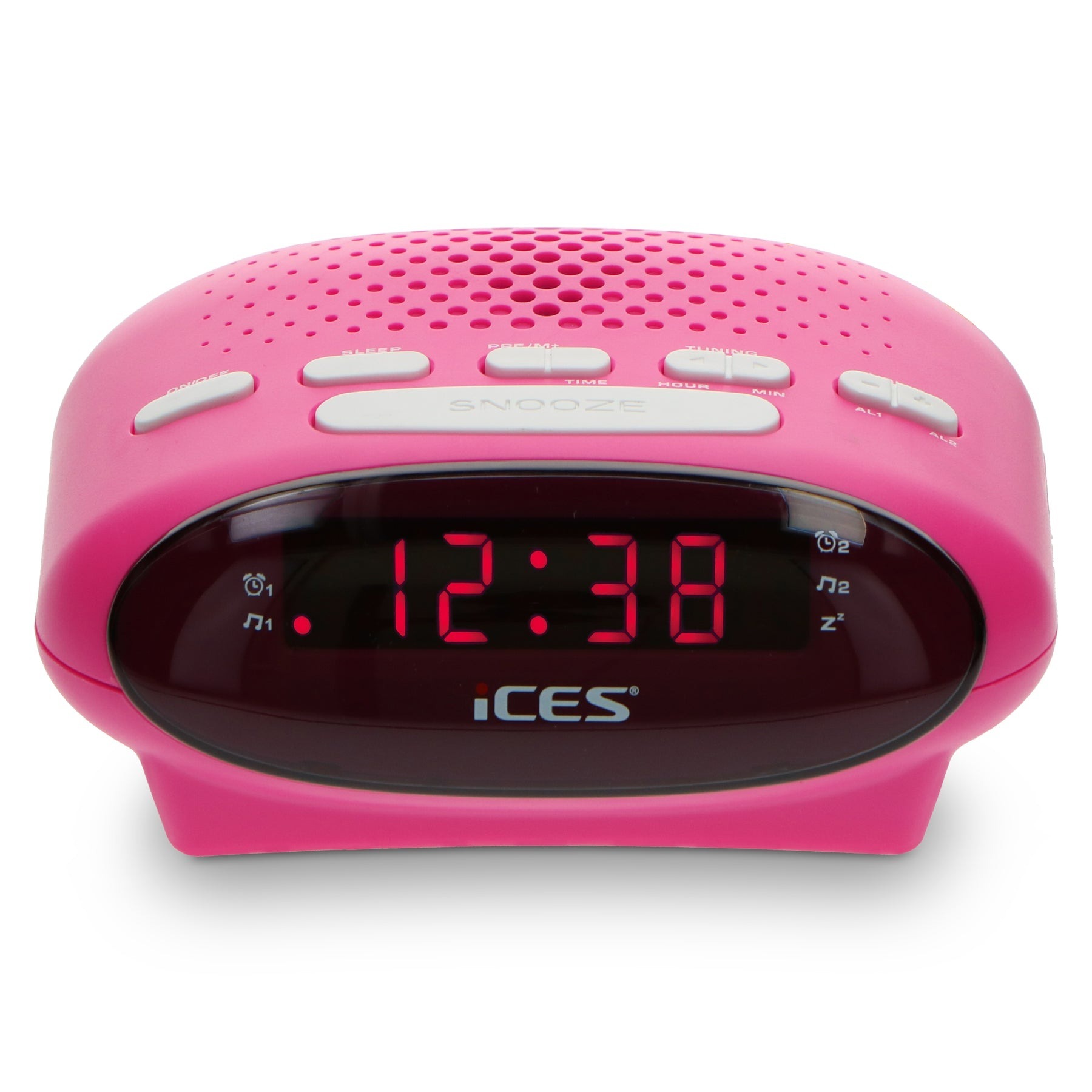 ICES ICR-210 pink FM Wekkerradio Roze