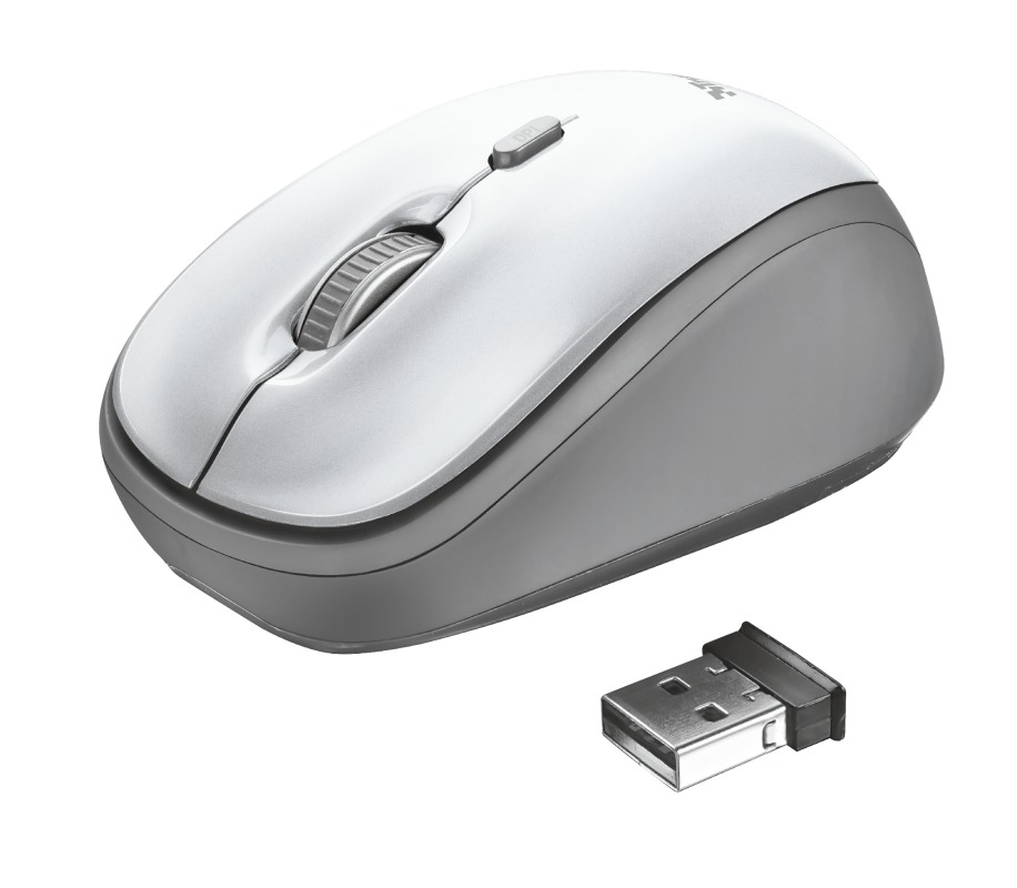 Trust YVI WIRELESS MOUSE Muis Wit