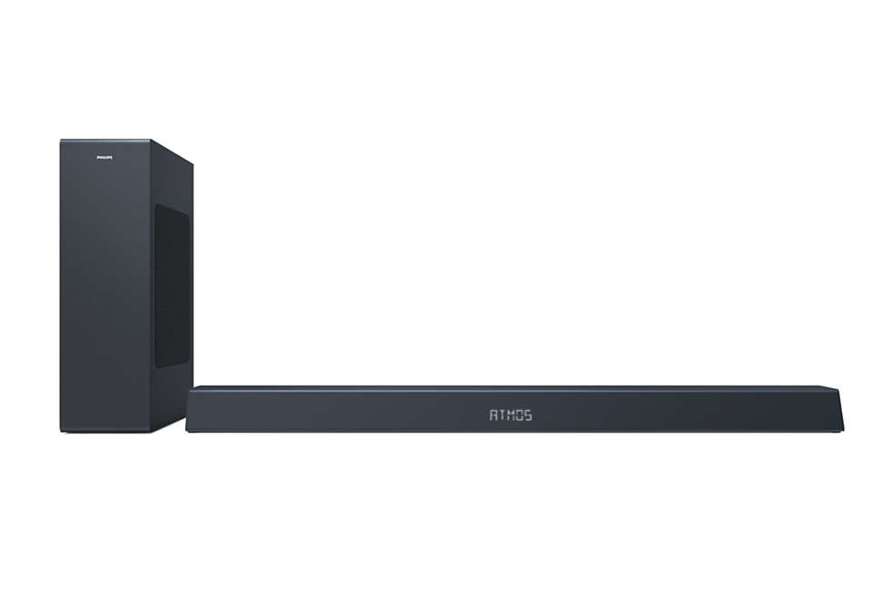 TOOP Philips Tab8405 Soundbar Bluetooth 2.1 Draadloze Subwoofer 240w Dolby Atmos Dts Play Fi Compatible Zwart online kopen