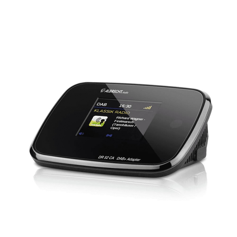 DAB+ Radio-adapter Albrecht DR 52 CA DAB+, FM Zwart