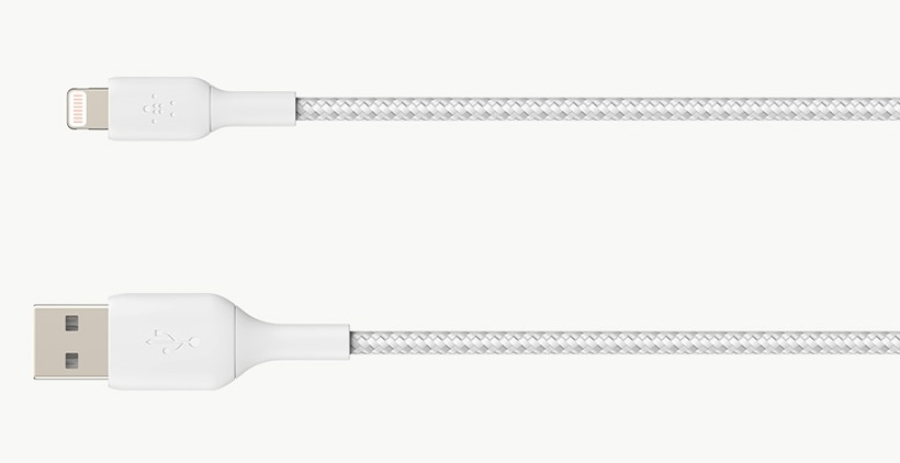 Belkin BOOST Braided A-LTG 3M Oplader Wit