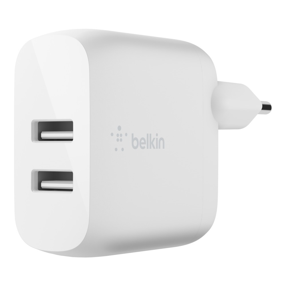 Belkin Dual USB-A Charger - 24W Oplader Wit