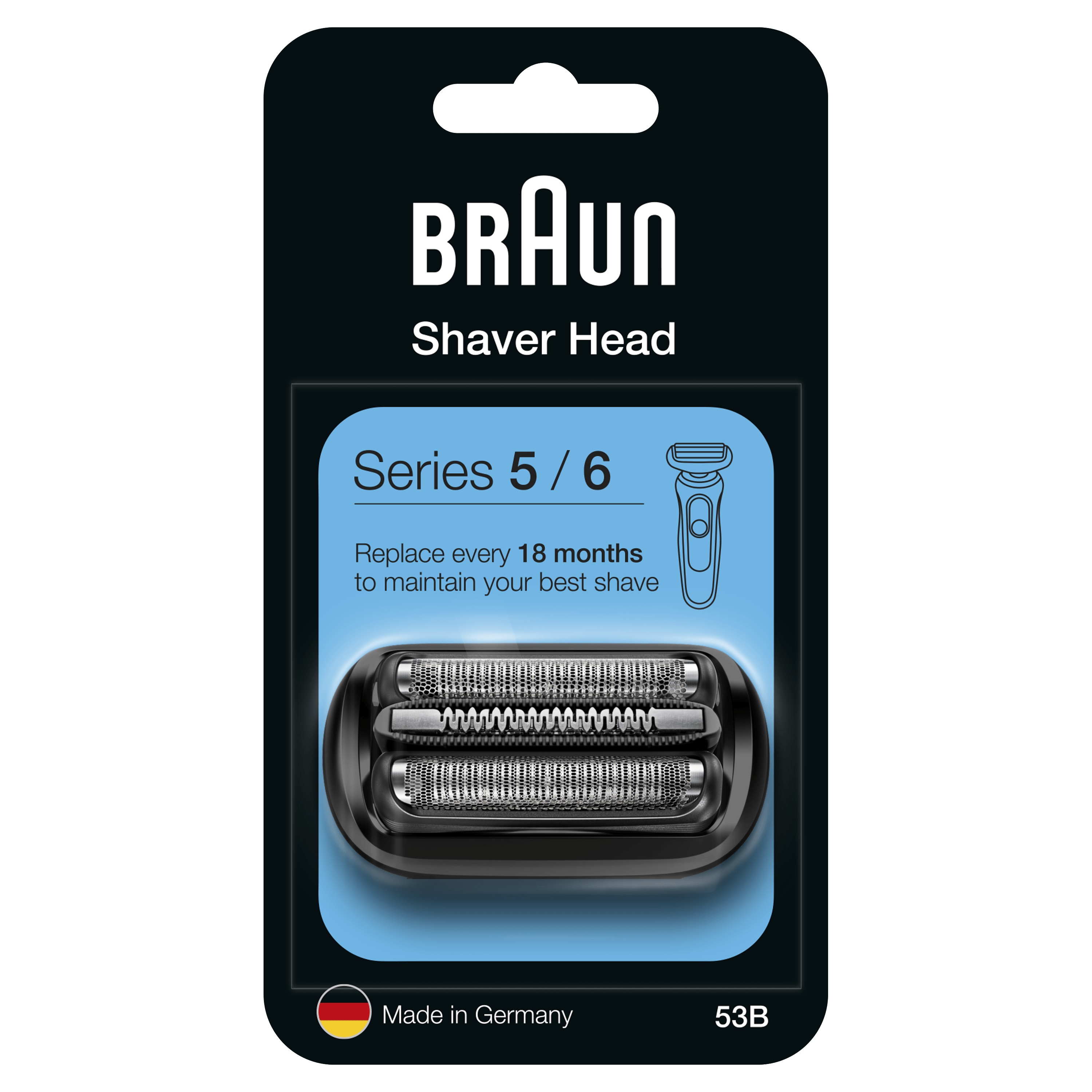 Braun Scheerblad / 53B / Series 5/6 Scheerhoofden Zwart