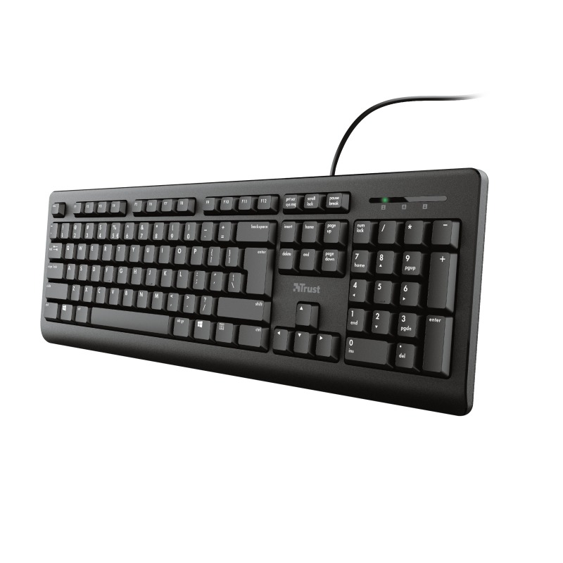 Trust TK-150 KEYBOARD US Toetsenbord Zwart