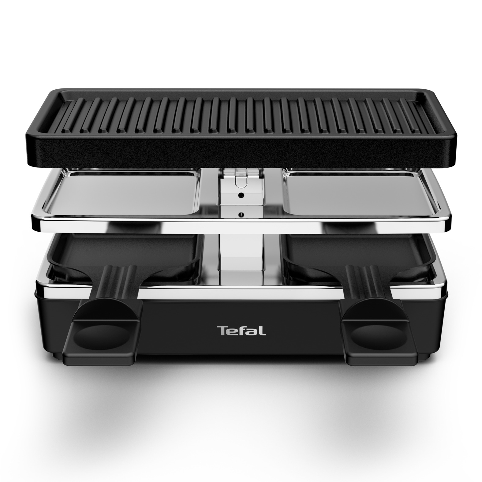 Tefal Raclette RE2308 Plug & Share 2 pannetje + grillplaat, aan uitschakelaar, antiaanbaklaag, uit te breiden tot 5 apparaten, afneembare kabel, gemakkelijk te reinigen, compact online kopen
