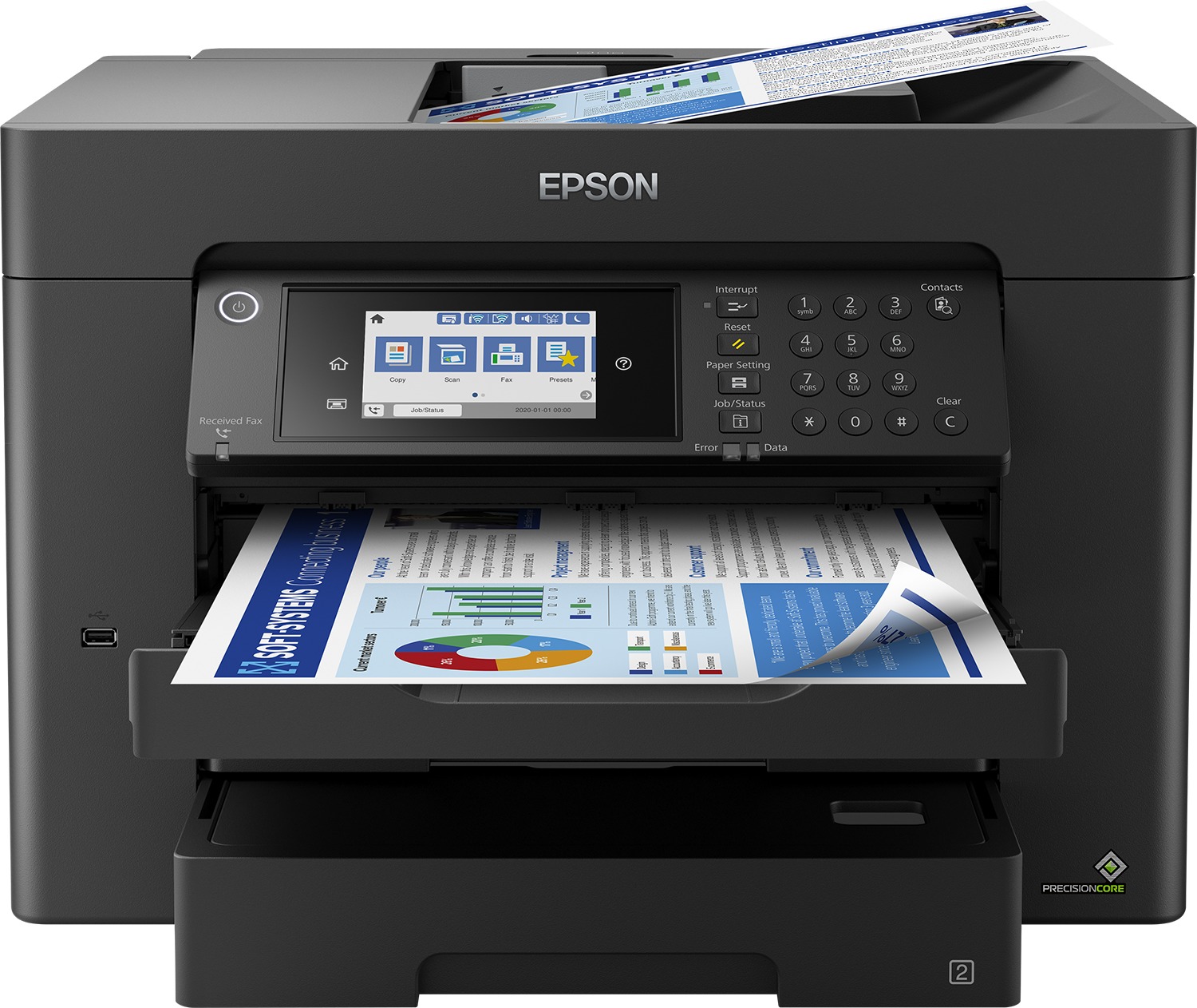 Epson WorkForce WF-7840DTWF All-in-one inkjet printer Zwart