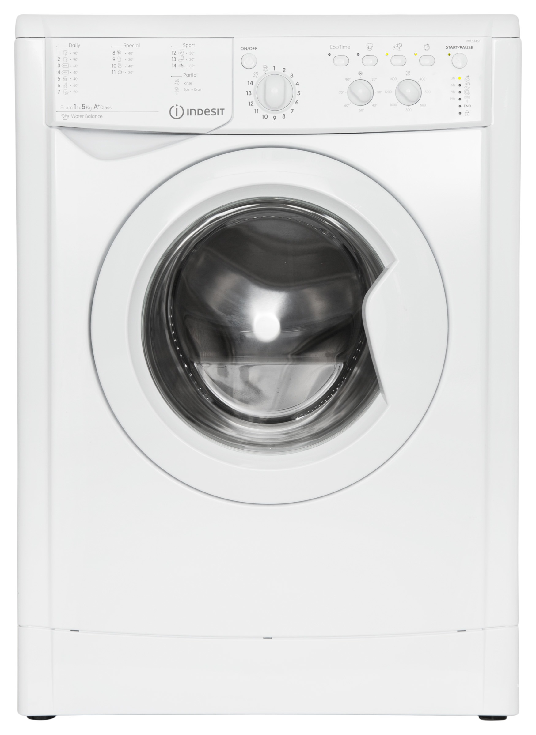 Indesit EWC 51451 W EU N Wasmachine Wit online kopen