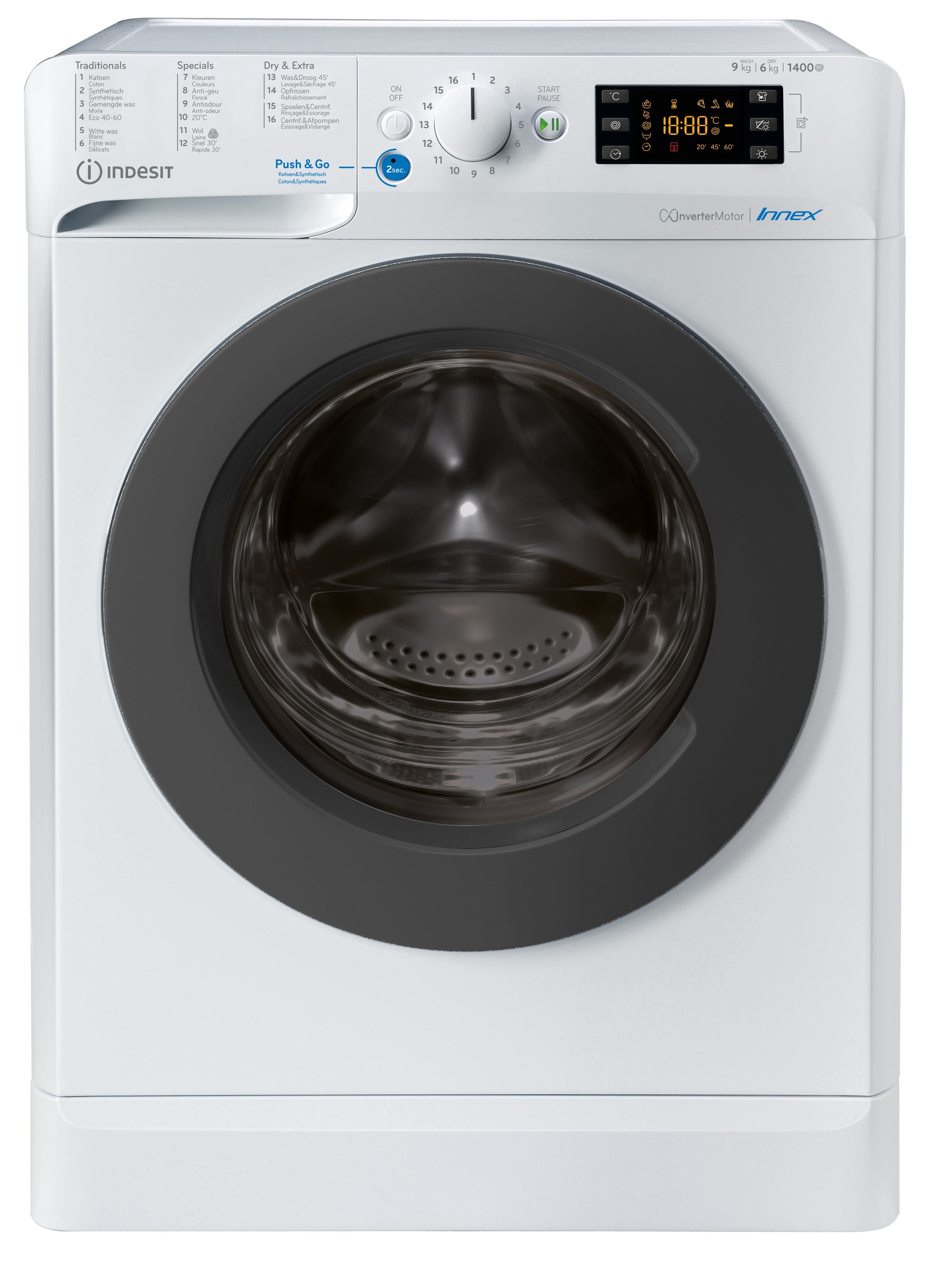 Indesit was droogcombinatie BDEBE 961483X WK N online kopen