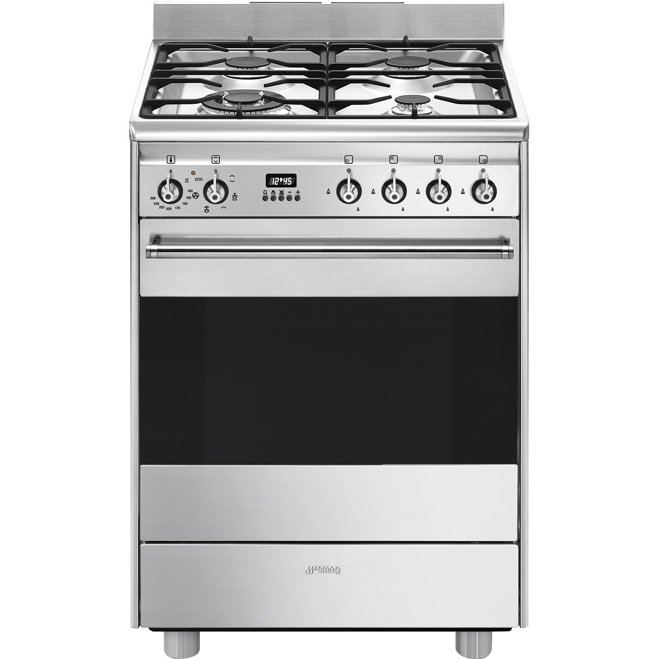 Smeg SNLK61MX9 gasfornuis RVS met 4 gasbranders online kopen