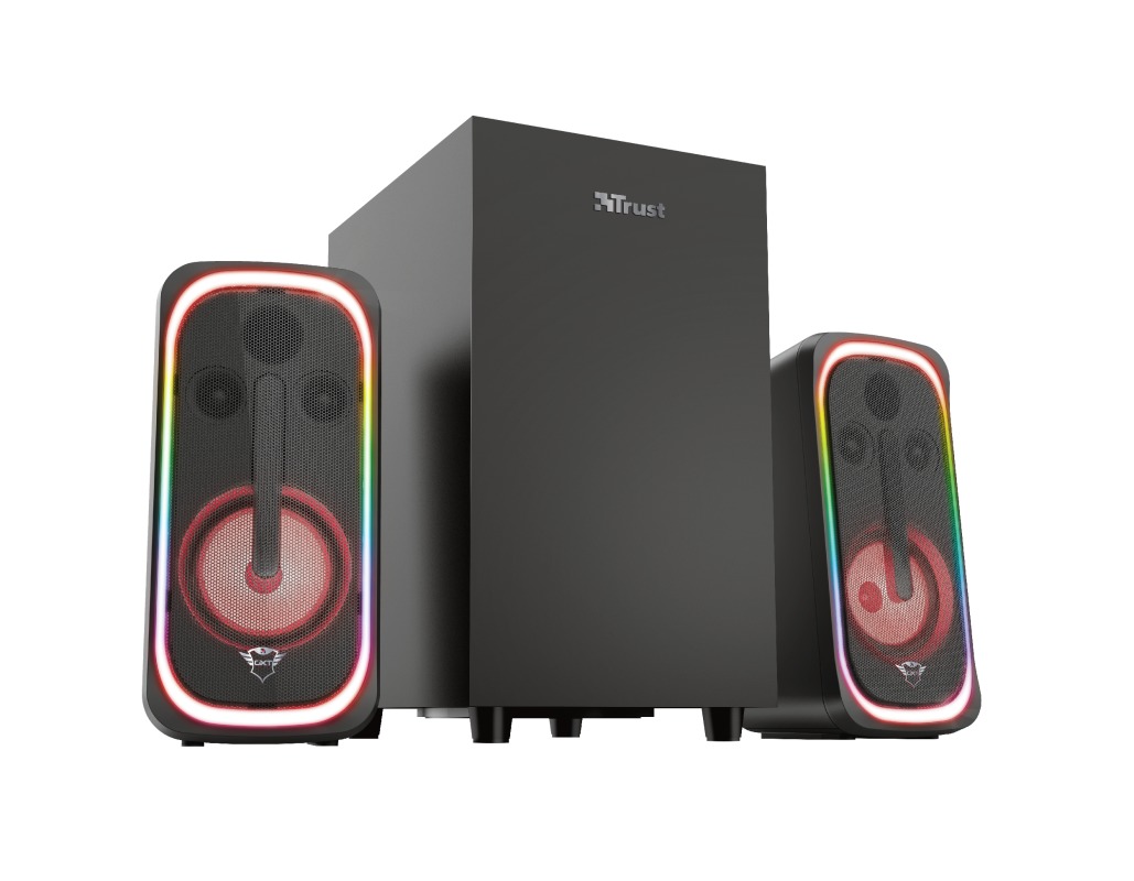 Trust GXT635 Rumax Multiplatform RGB 2.1 Speaker Set PC speaker Zwart online kopen