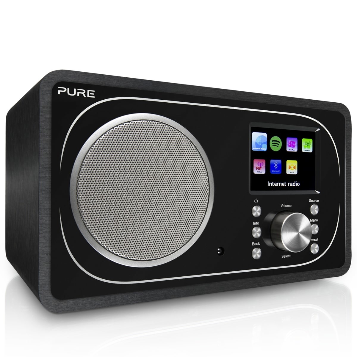 Pure - Evoke F3, Internet radio met DAB+ en Bluetooth en Spotify Connect, Zwart