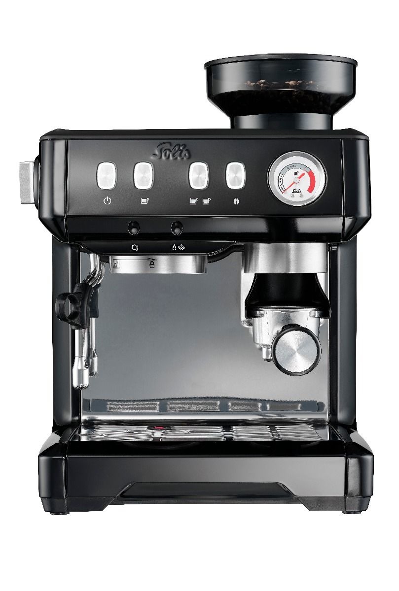 Solis 1018 Grind & Infuse Compact Espresso apparaat Zwart