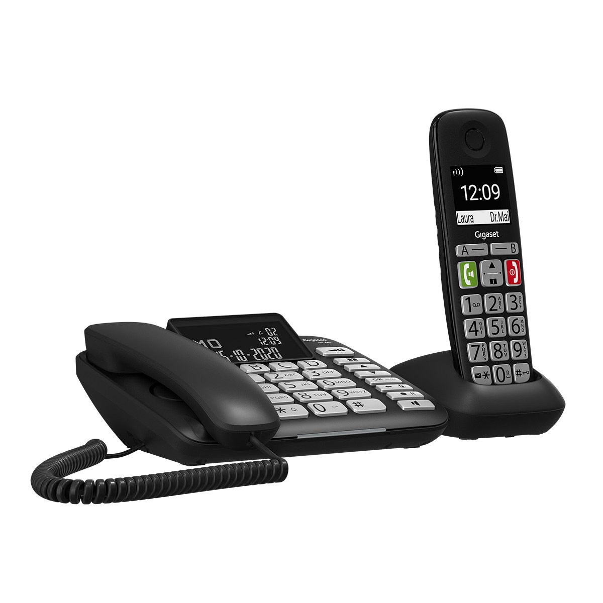 Gigaset DL780 Combi seniorentelefoon Huistelefoon Zwart