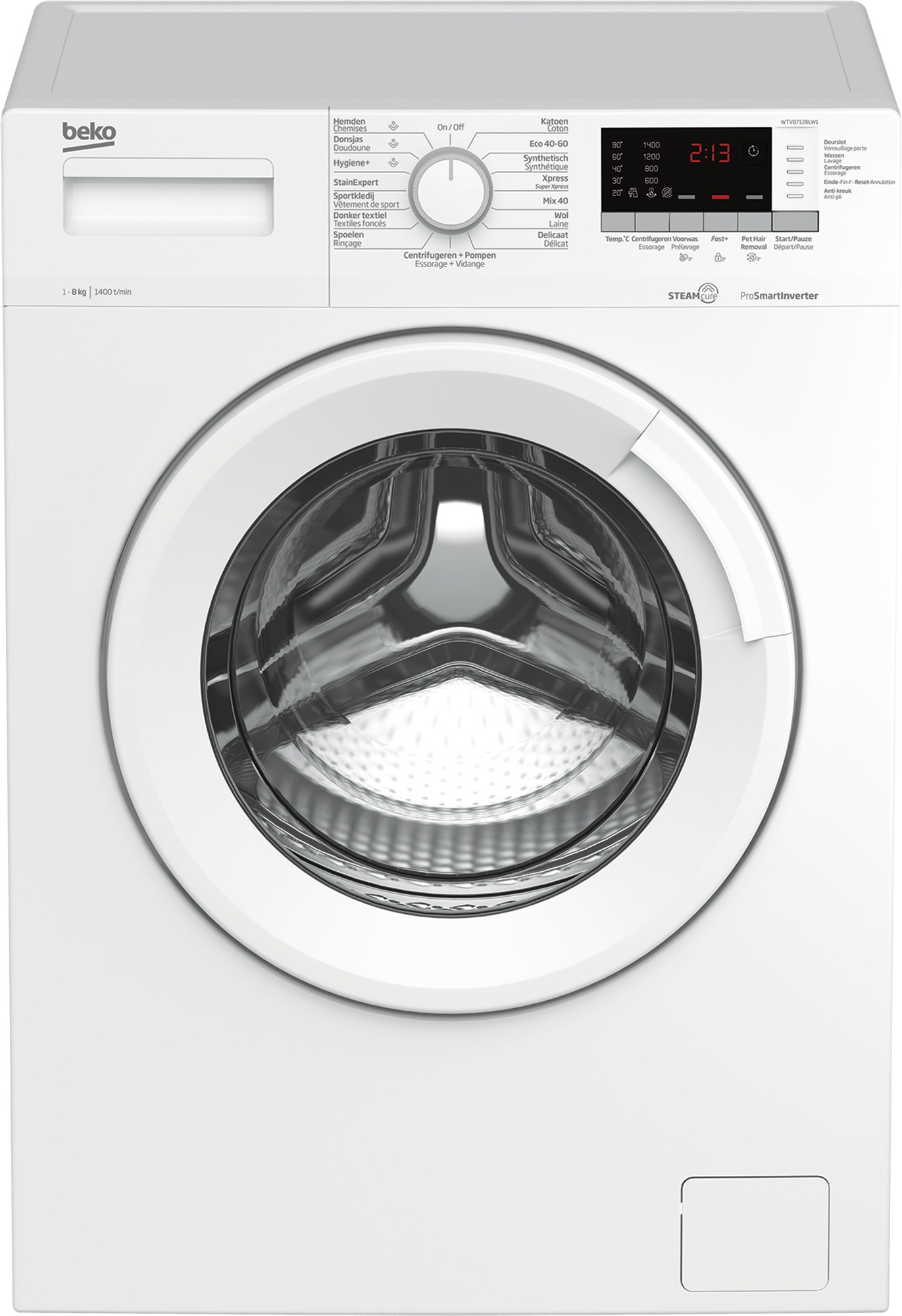 Beko WTV8712BLW1 Wasmachine Wit