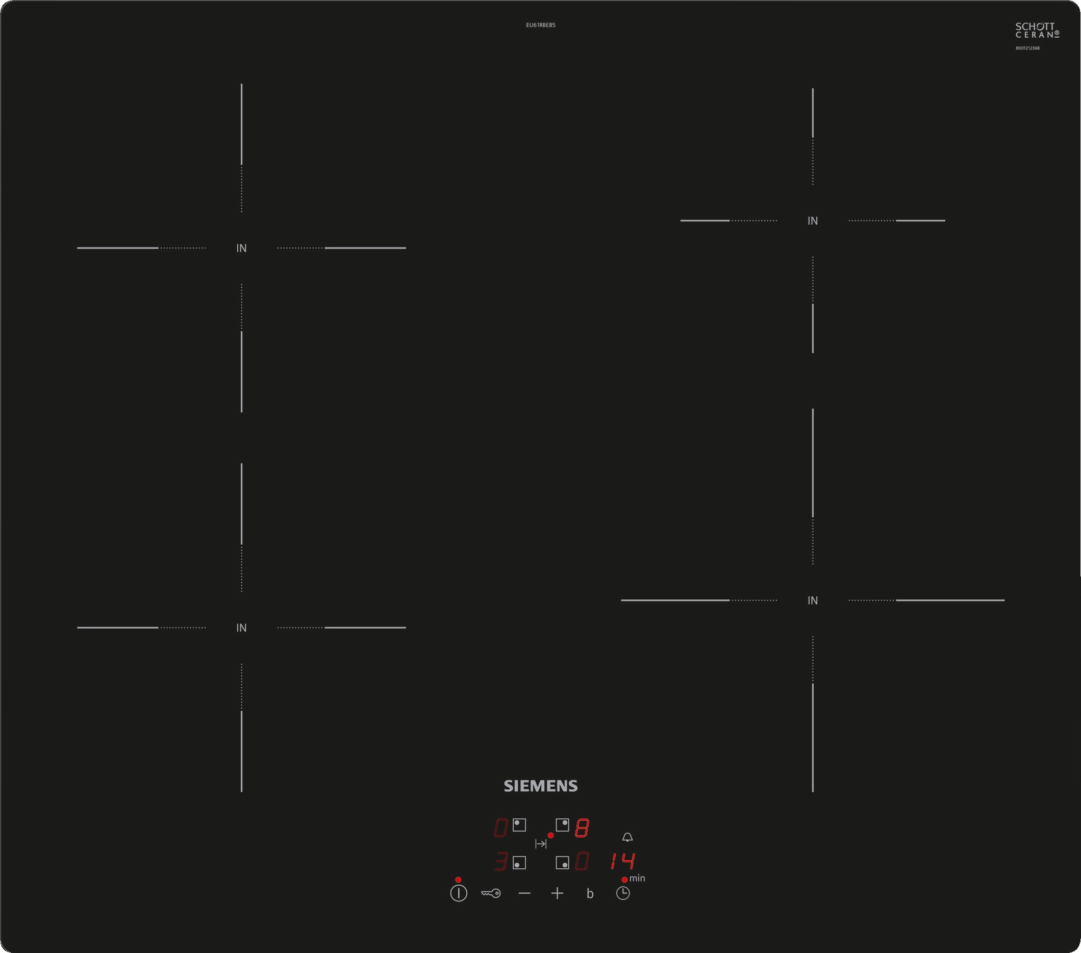 Siemens inductie kookplaat EU61RBEB5D