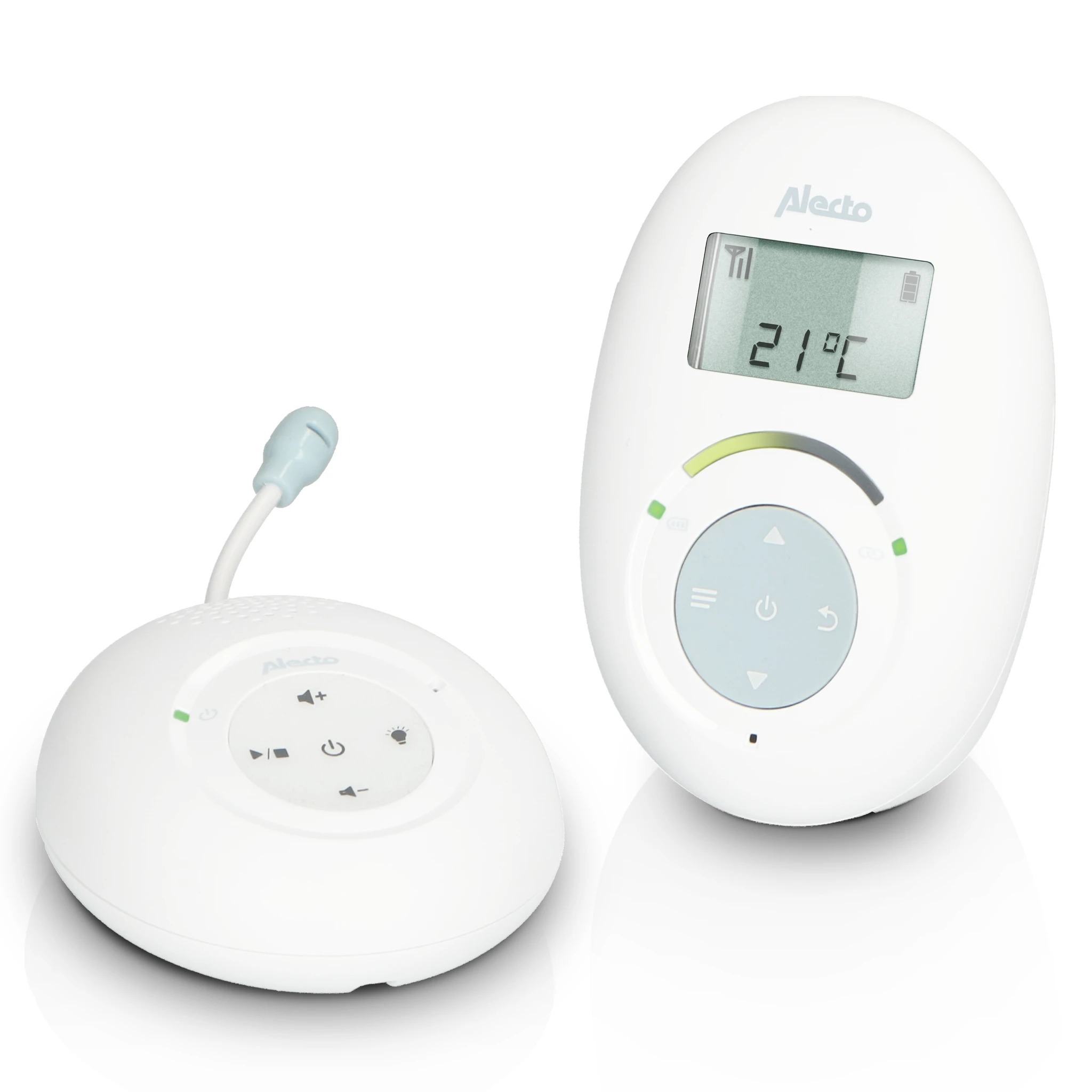 Alecto Dbx120 Full Eco Dect Babyfoon Met Display, Wit-blauw