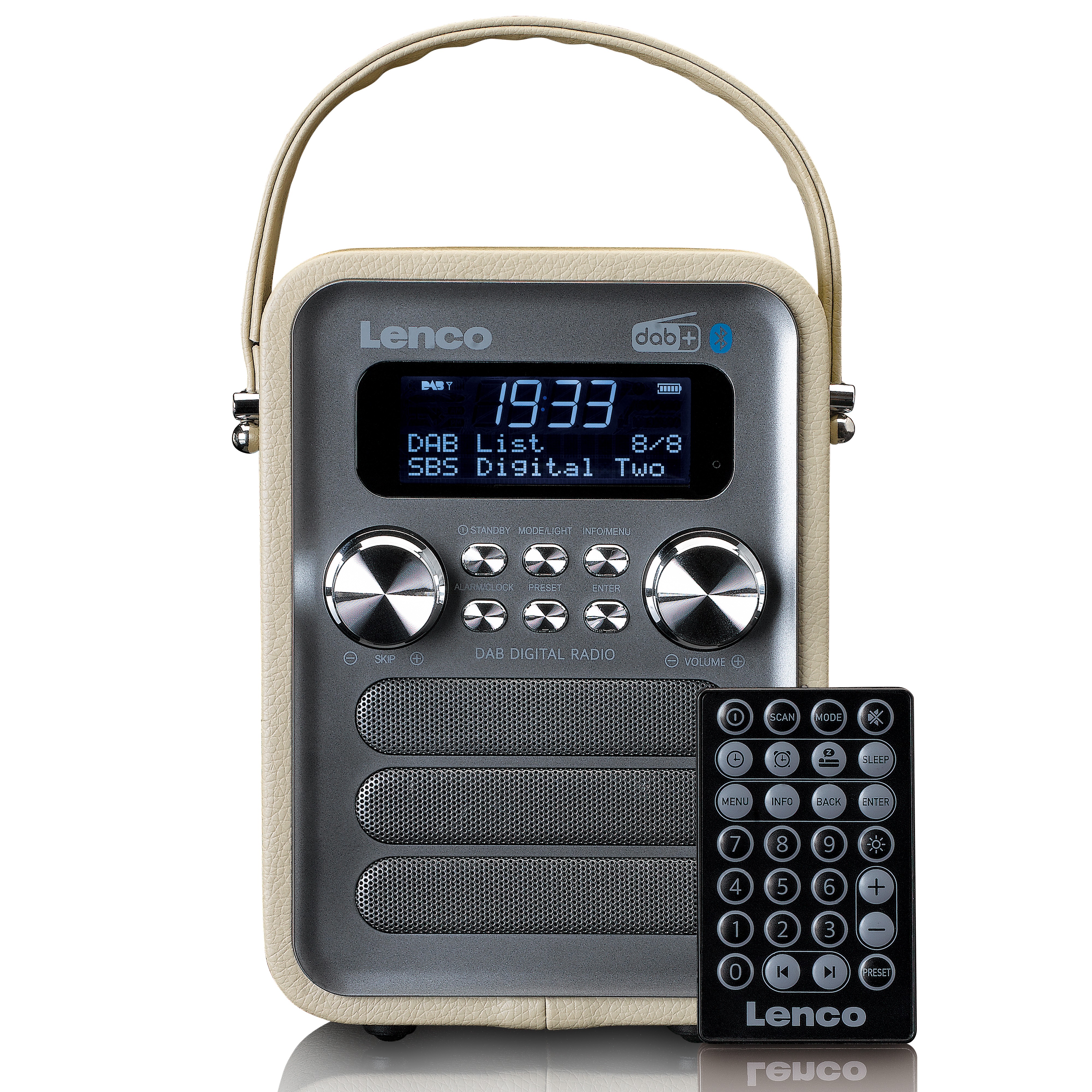 Lenco Draagbare Dab+ Fm Radio Met Bluetooth® En Aux ingang, Oplaadbare Batterij Pdr 051tpsi Taupe online kopen