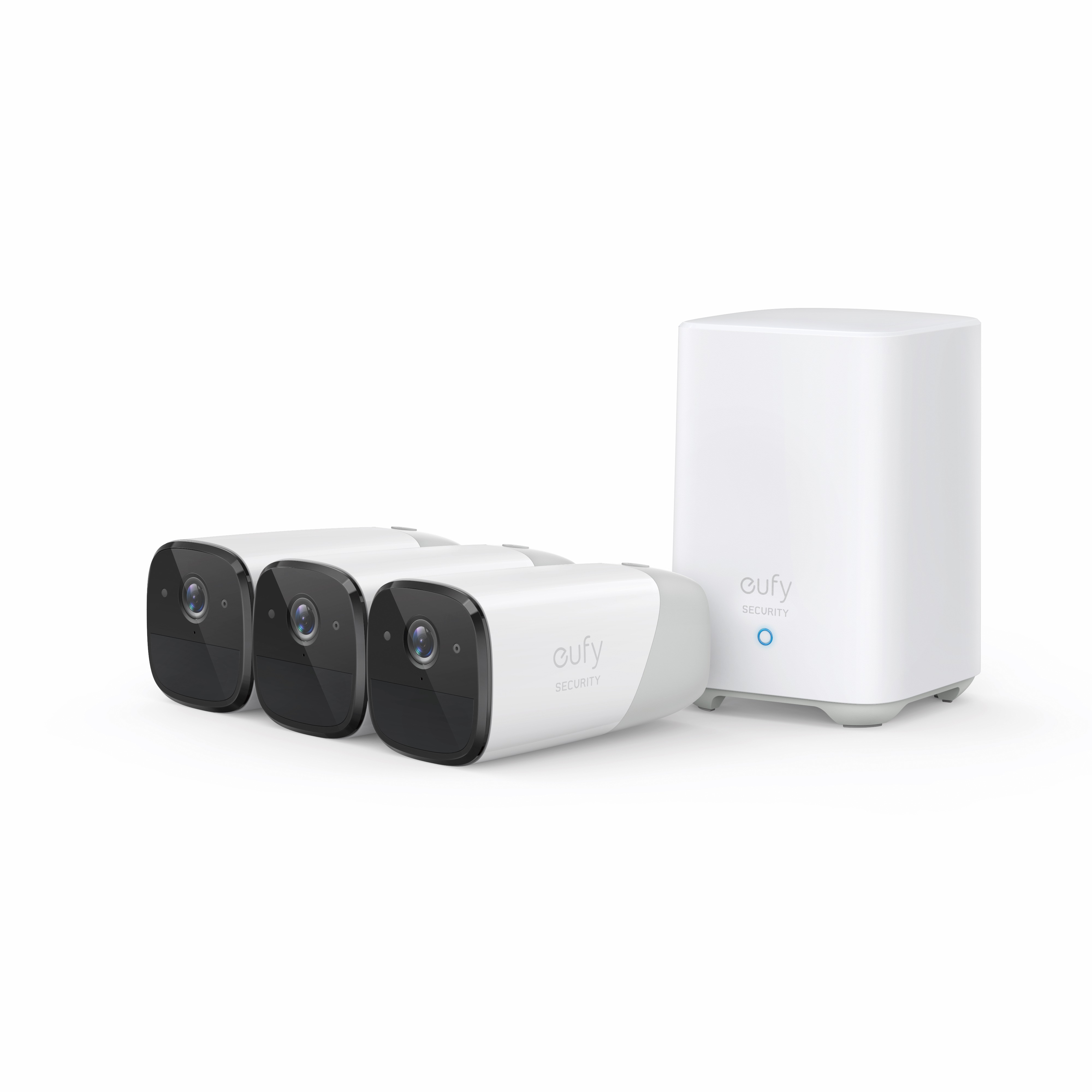 Eufy Cam 2 Pro 3 camera's + basisstation IP-camera Wit