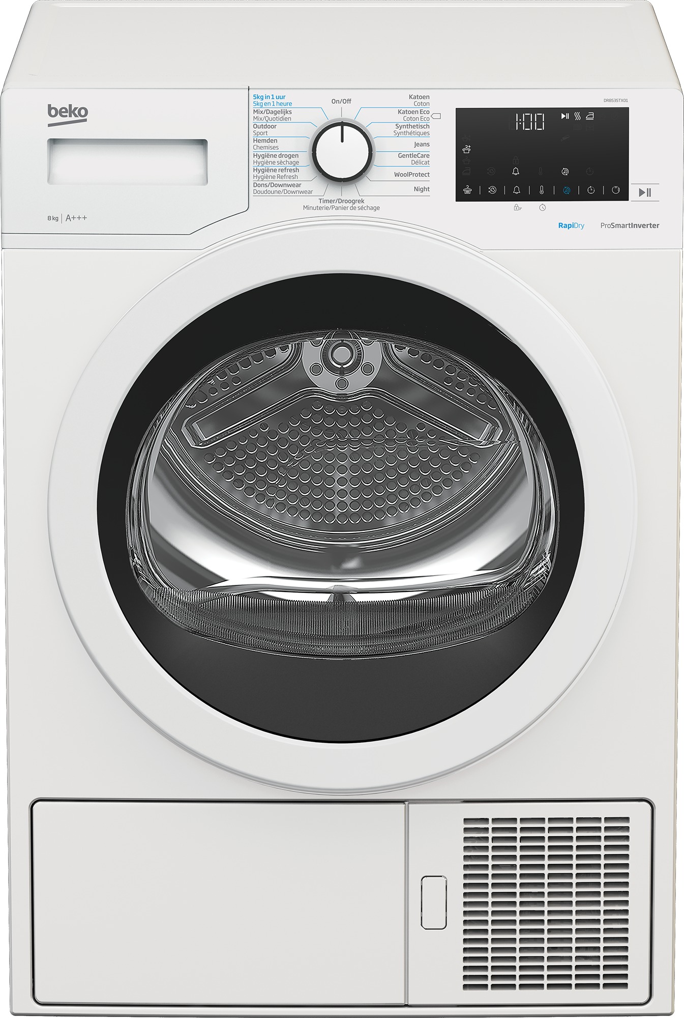 Beko DR8535TX01 wasdroger Vrijstaand Voorbelading 8 kg A+++ Wit