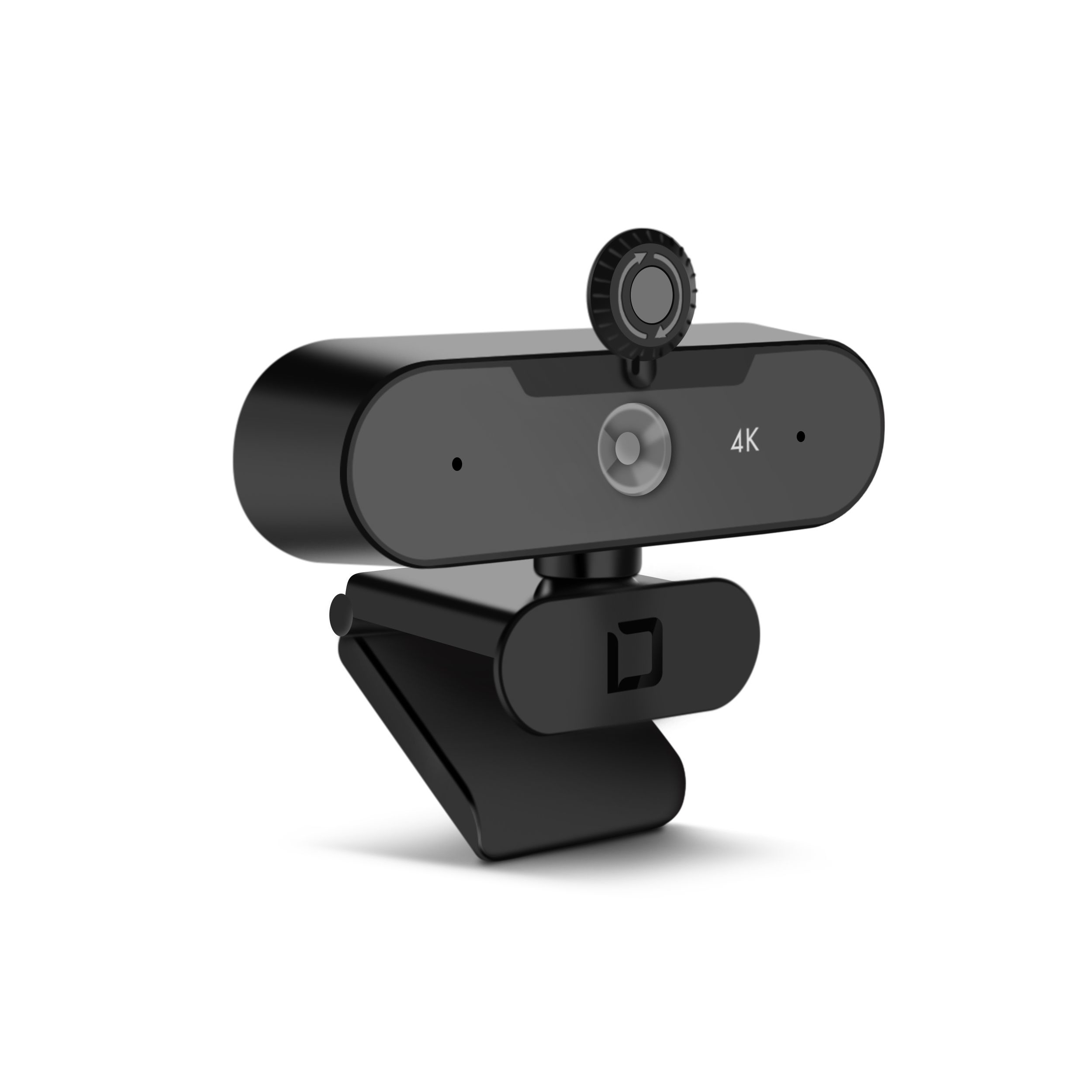 Dicota Webcam PRO Plus 4K 4K-webcam 3840 x 2160 Pixel Klemhouder, Geïntegreerd afdekpaneel