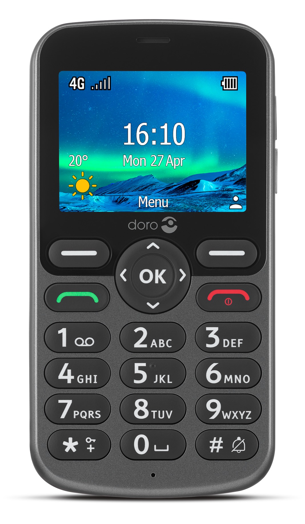 Doro 5860 4G Mobiele telefoon Grijs