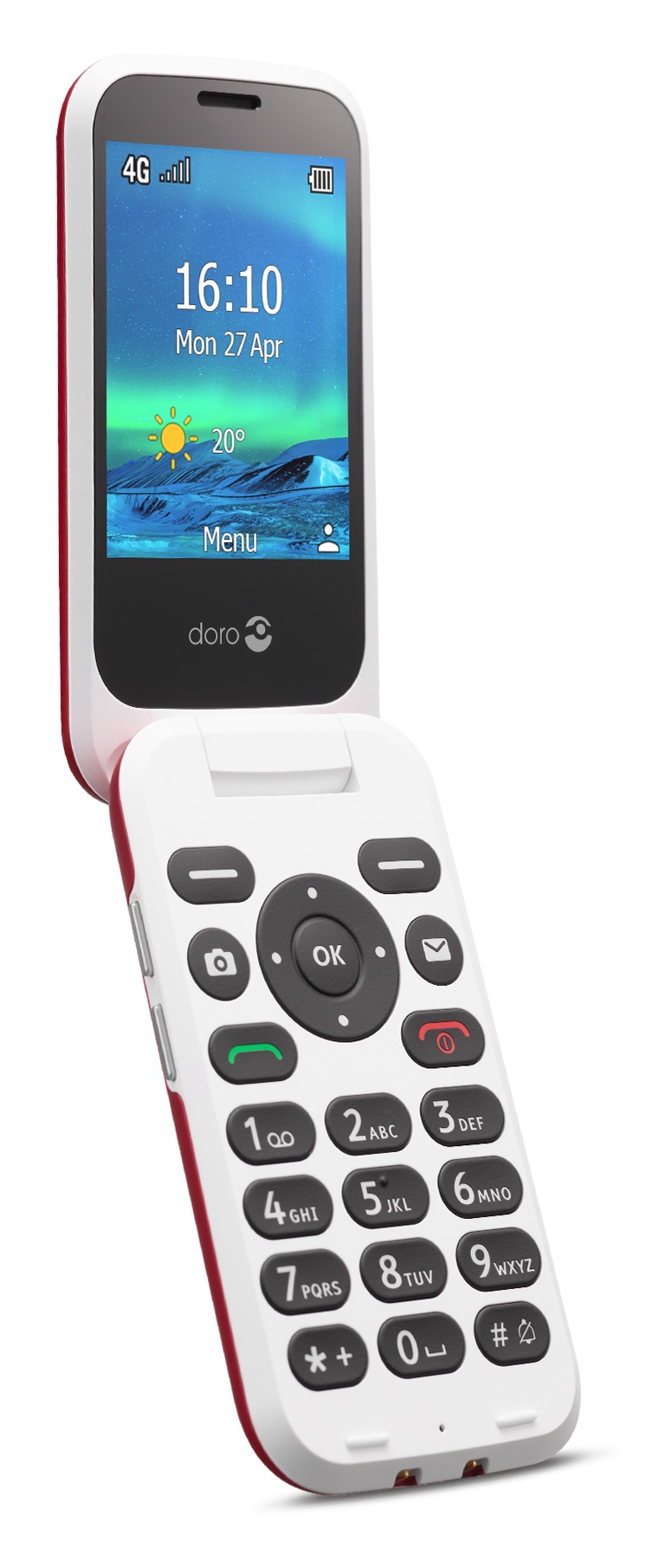 Doro 6820 4G Clamshell Mobiele telefoon Rood