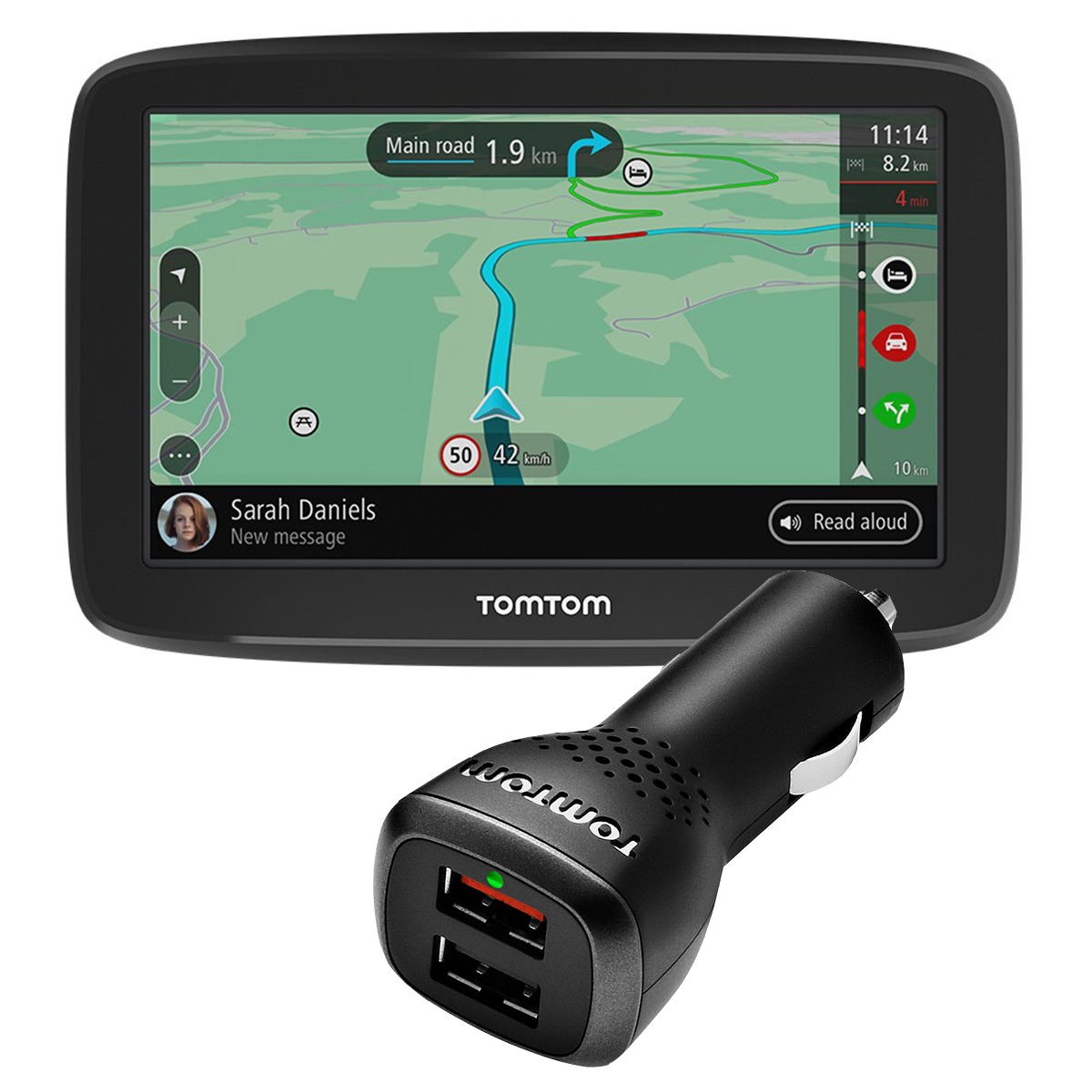 Tomtom Go Classic 6 met dubbele autolader 2.4a Autonavigatie