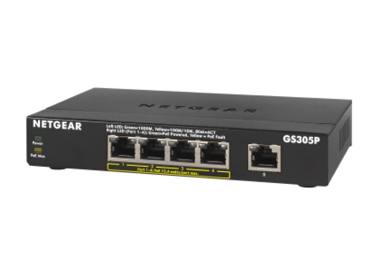 Netgear GS305P-200PES Switch Zwart