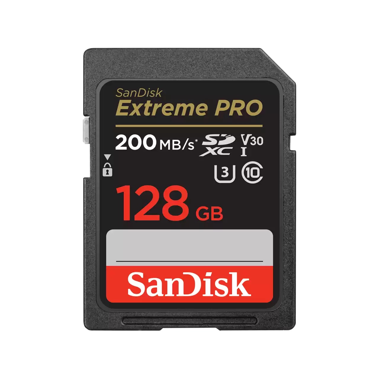 SanDisk SDXC Extreme Pro 128GB 200-90 mb-s V30 Rescue Pro DL 2Y Micro SD-kaart Zwart