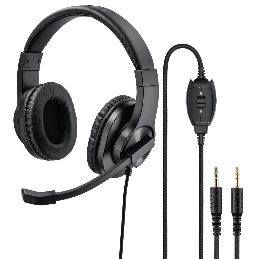 Hama HS-P300 PC-headset 3.5 mm jackplug Stereo, Kabelgebonden On Ear Zwart