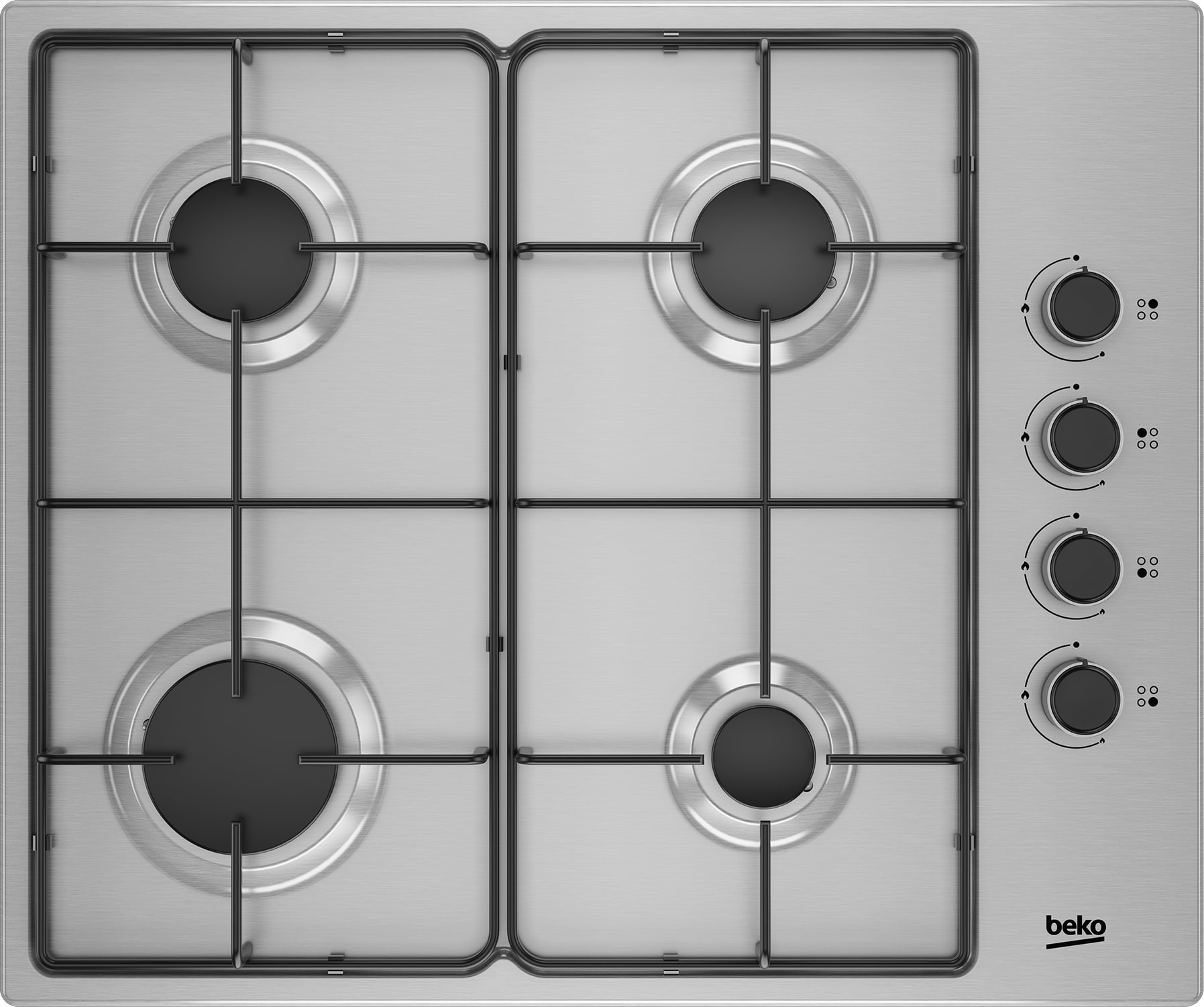 Beko HIGG64123SXNL Gas inbouwkookplaat