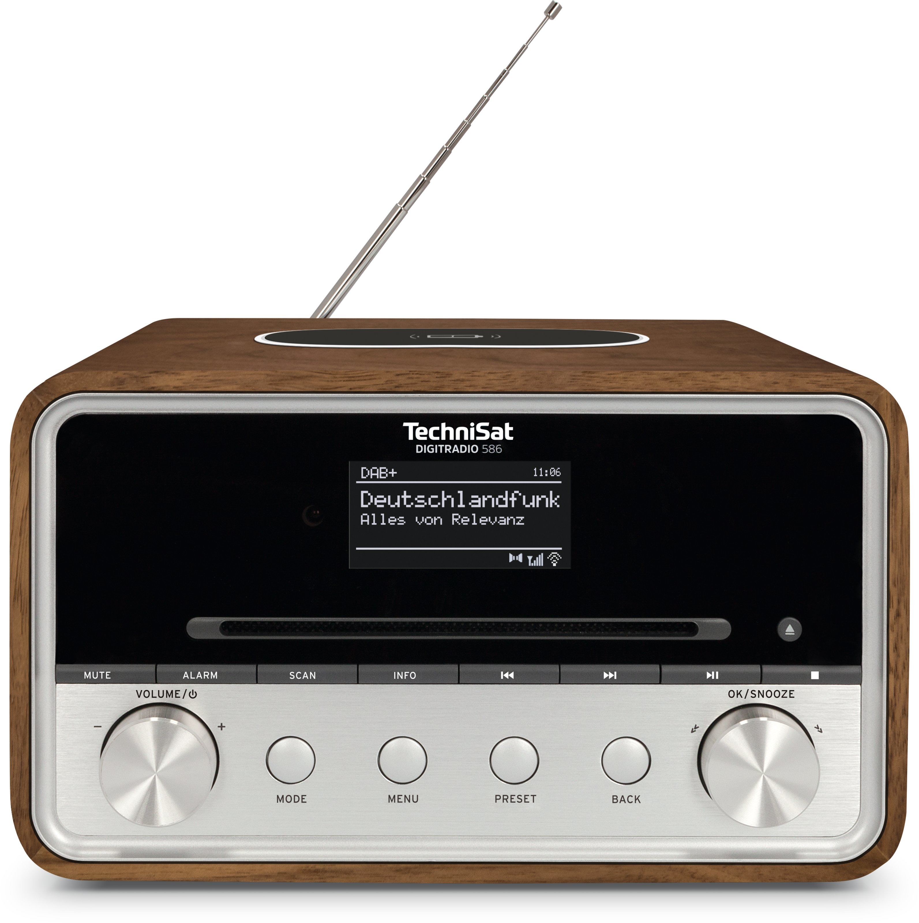 TechniSat DIGITRADIO 586 internetradio met DAB+ - FM - CD - Walnoot/Zilver