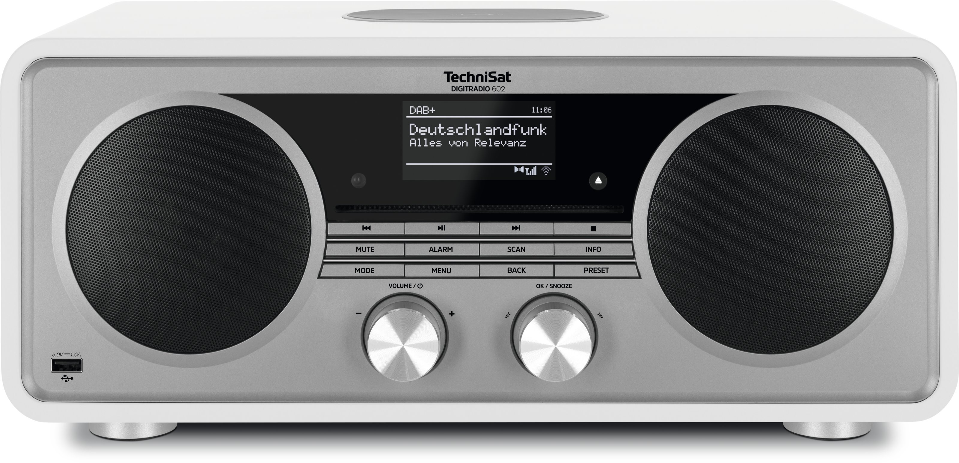 TechniSat DIGITRADIO 602 internetradio met DAB+ - wit/zilver