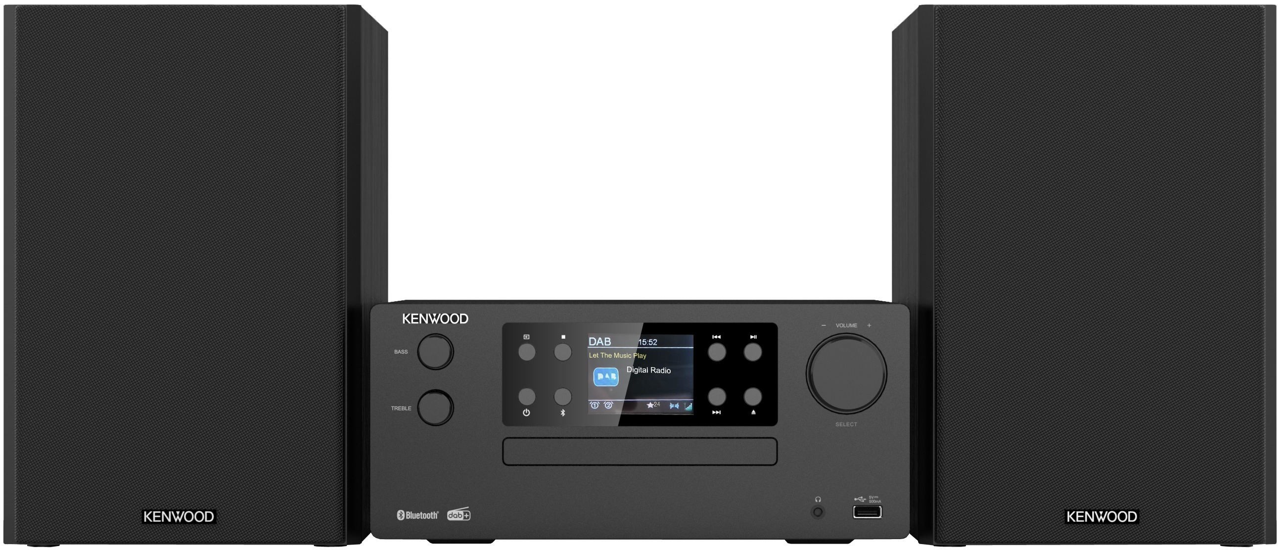 Kenwood M-925DAB-B DAB radio Zwart