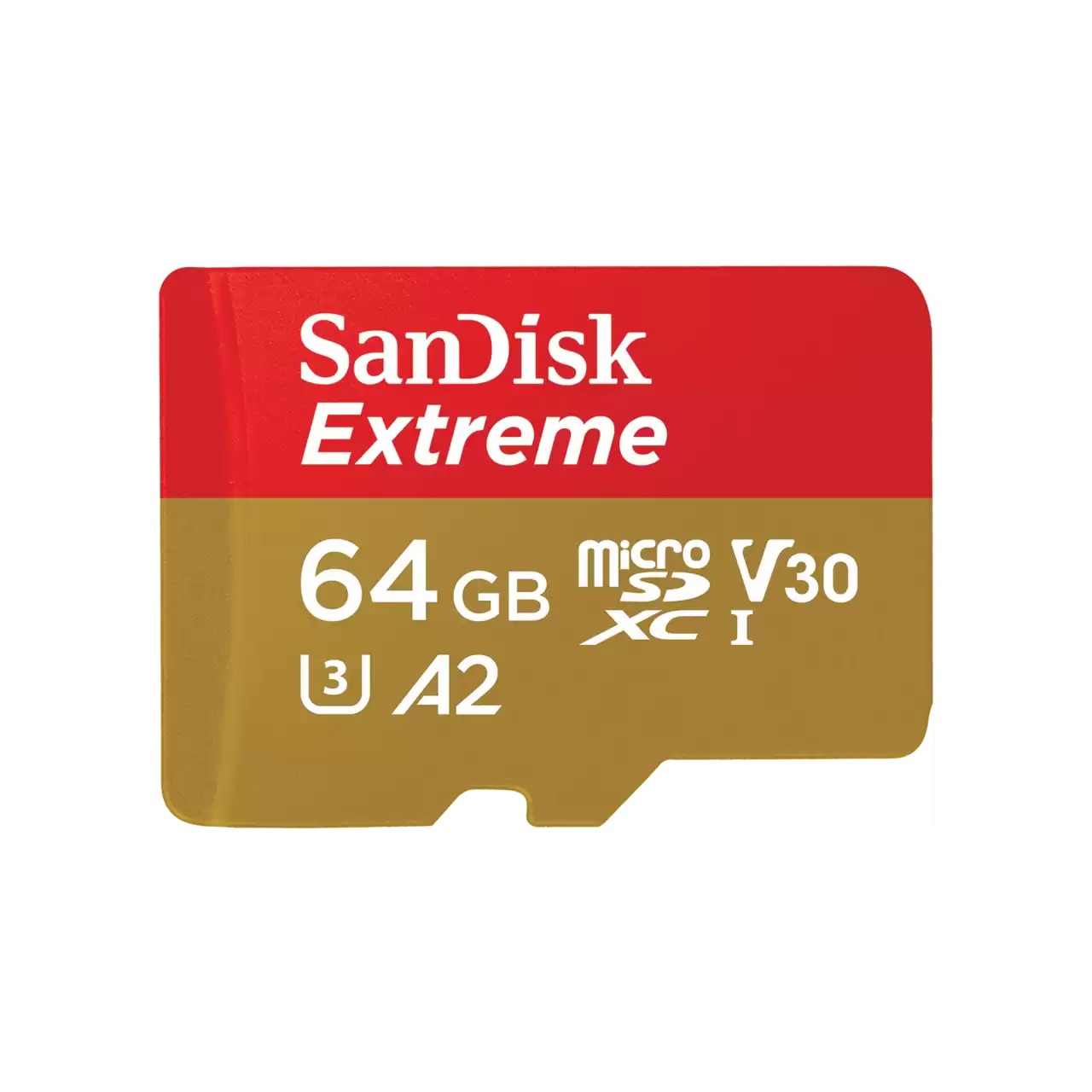 SanDisk MicroSDXC Extreme 64GB 170-80 mb-s A2 V30 SDA Rescue Pro DL 1Y Micro SD-kaart Goud