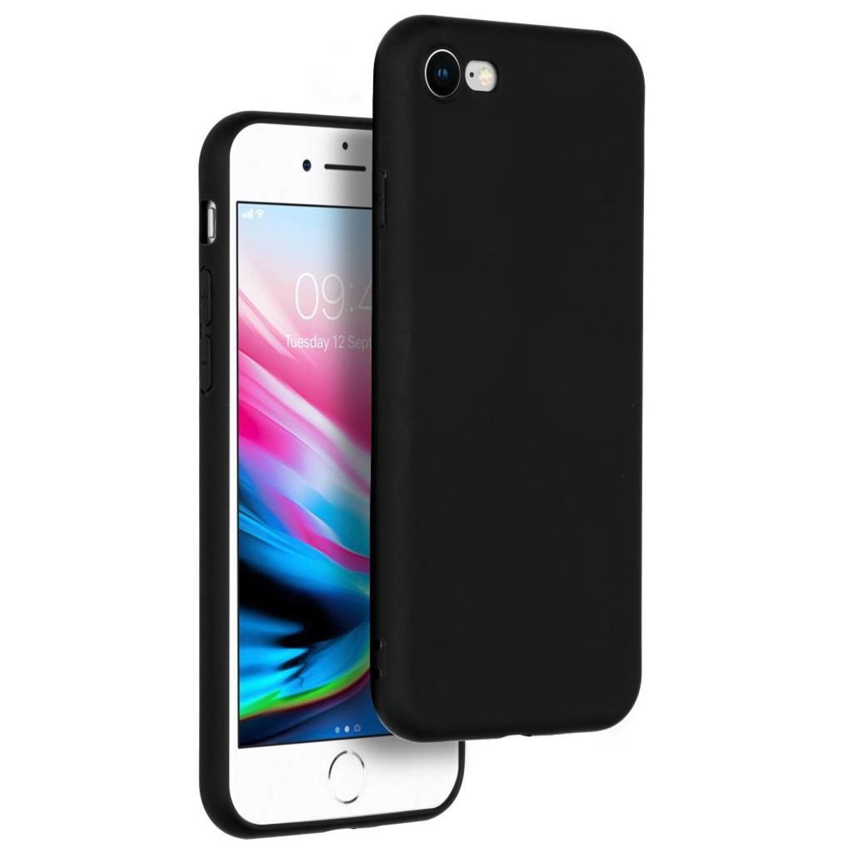 Accezz Color Case voor Apple iPhone SE (2022-2020)-8-7 Telefoonhoesje Zwart