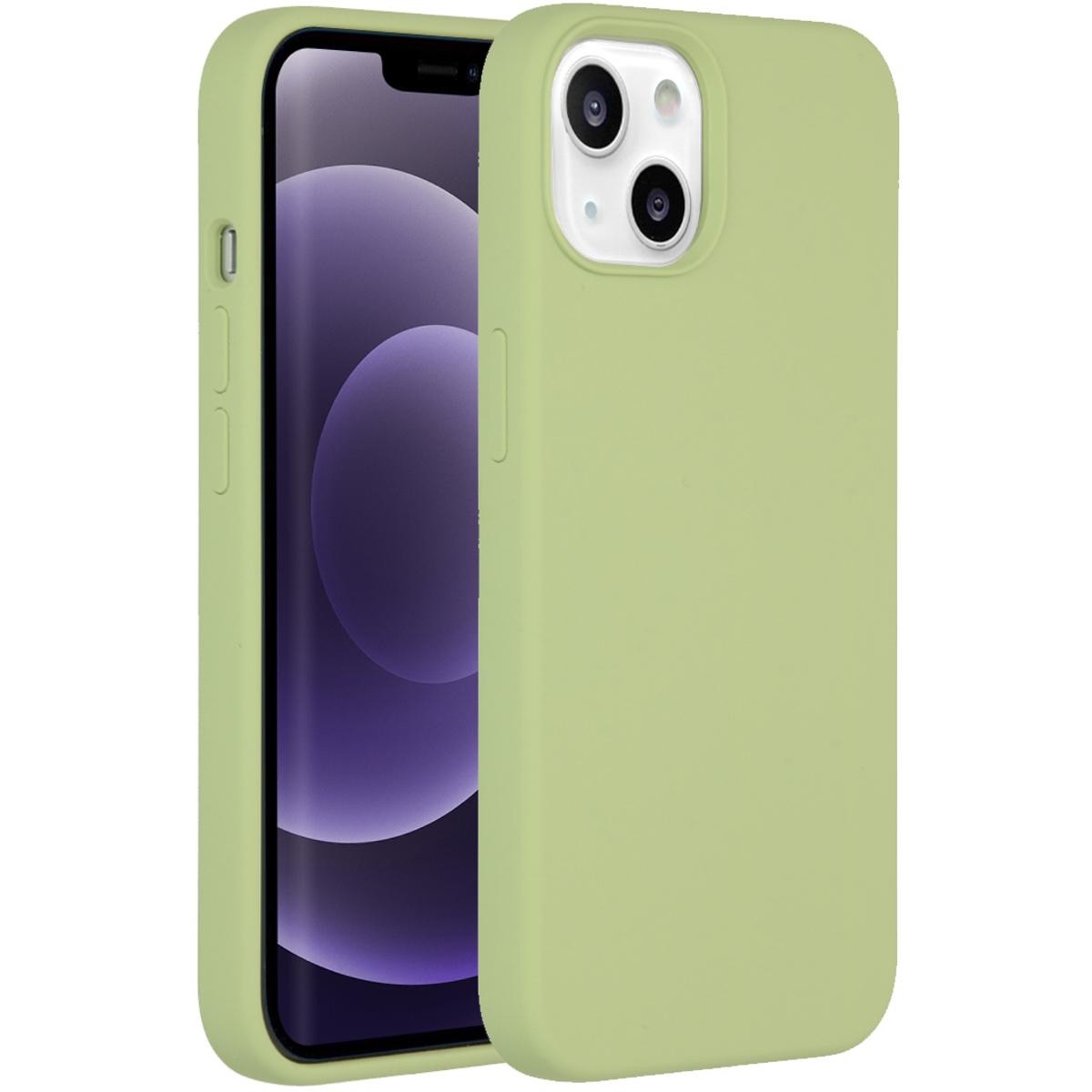 Accezz Liquid Silicone voor Apple iPhone 13 Telefoonhoesje Groen