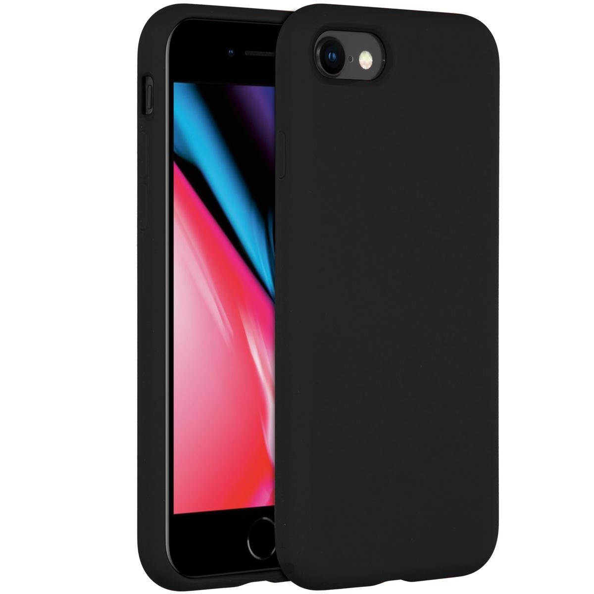 Liquid Silicone Backcover voor de iPhone 8-7 Zwart