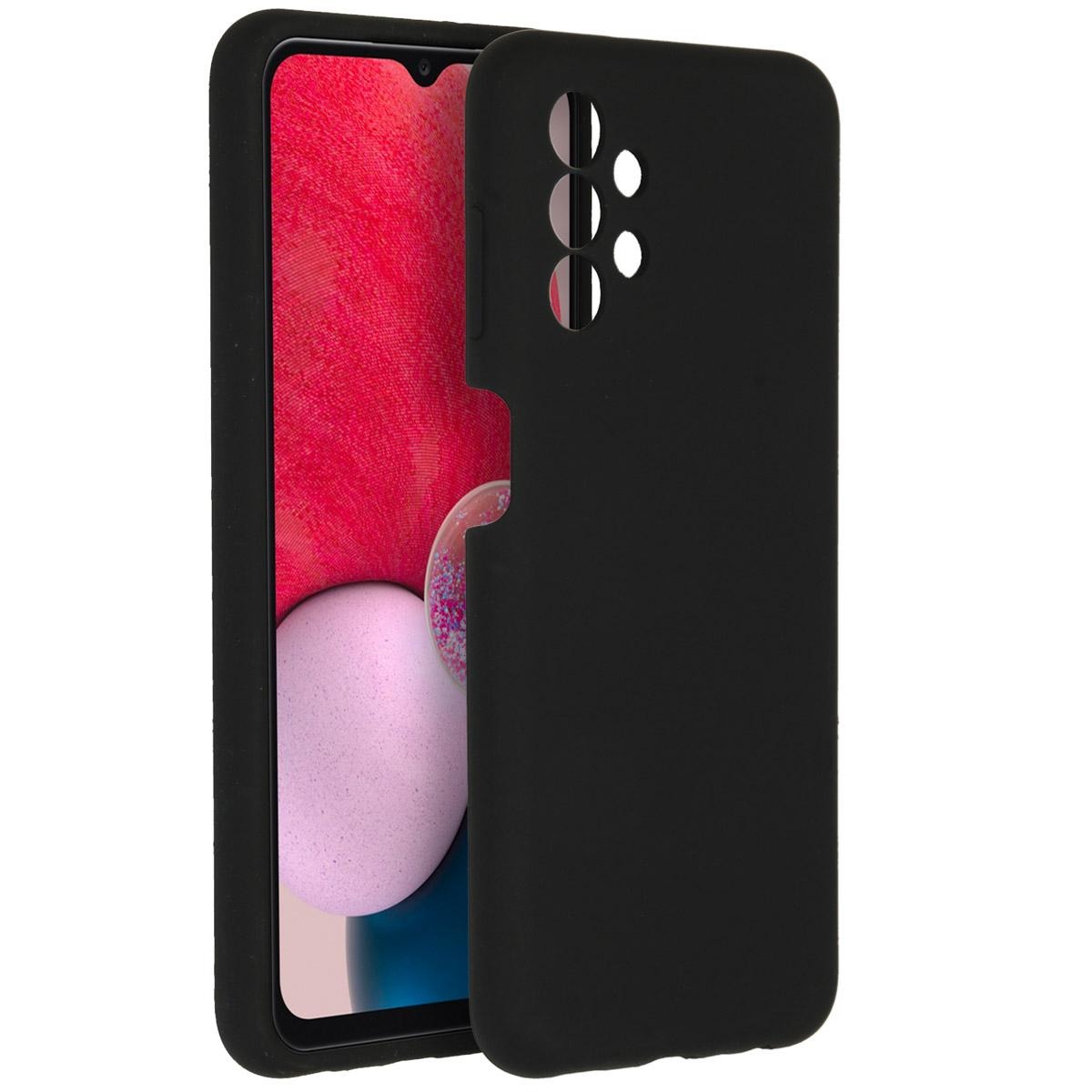 Accezz Liquid Silicone Backcover Samsung Galaxy A13 (4G) hoesje - Zwart