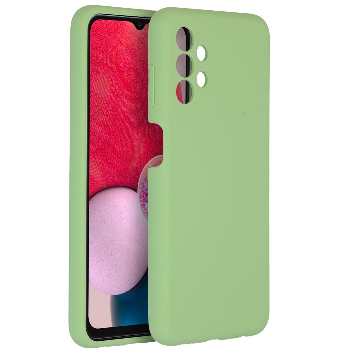 Accezz Liquid Silicone voor Samsung Galaxy A13 (4G) Telefoonhoesje Groen