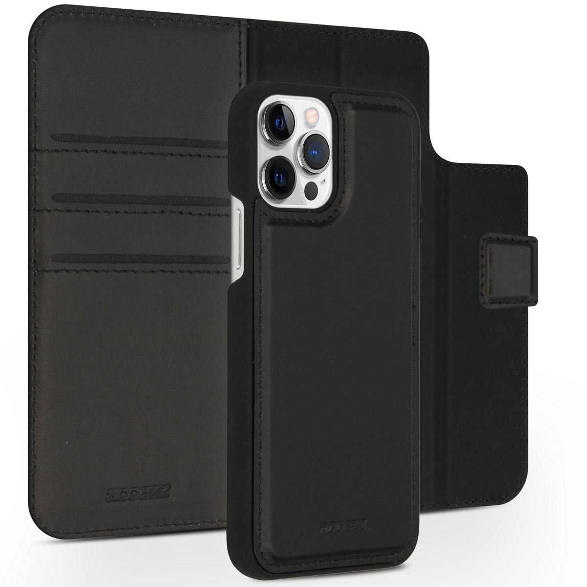 Accezz Premium Leather 2 in 1 Wallet Book Case iPhone 12, iPhone 12 Pro hoesje - Zwart