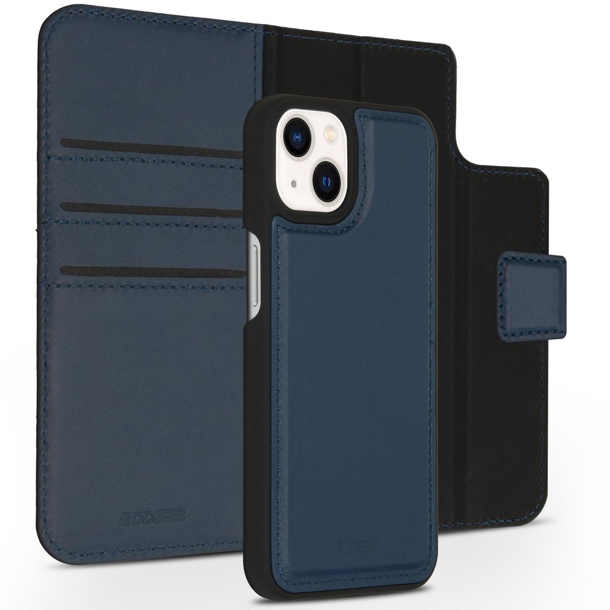 Accezz Premium Leather 2 in 1 Wallet Book Case iPhone 13 Mini hoesje - Donkerblauw
