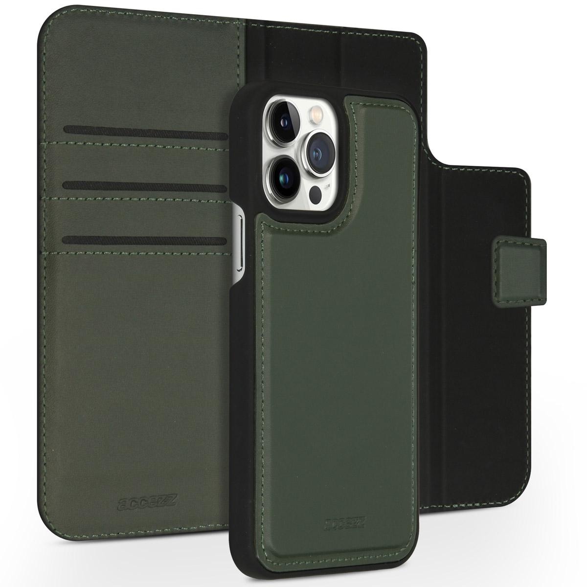 Accezz Premium Leather 2 in 1 Wallet Book Case iPhone 13 Pro Max hoesje - Groen