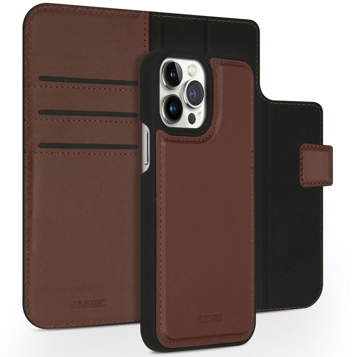 Accezz Premium Leather 2 in 1 Wallet Book Case iPhone 13 Pro Max hoesje - Bruin