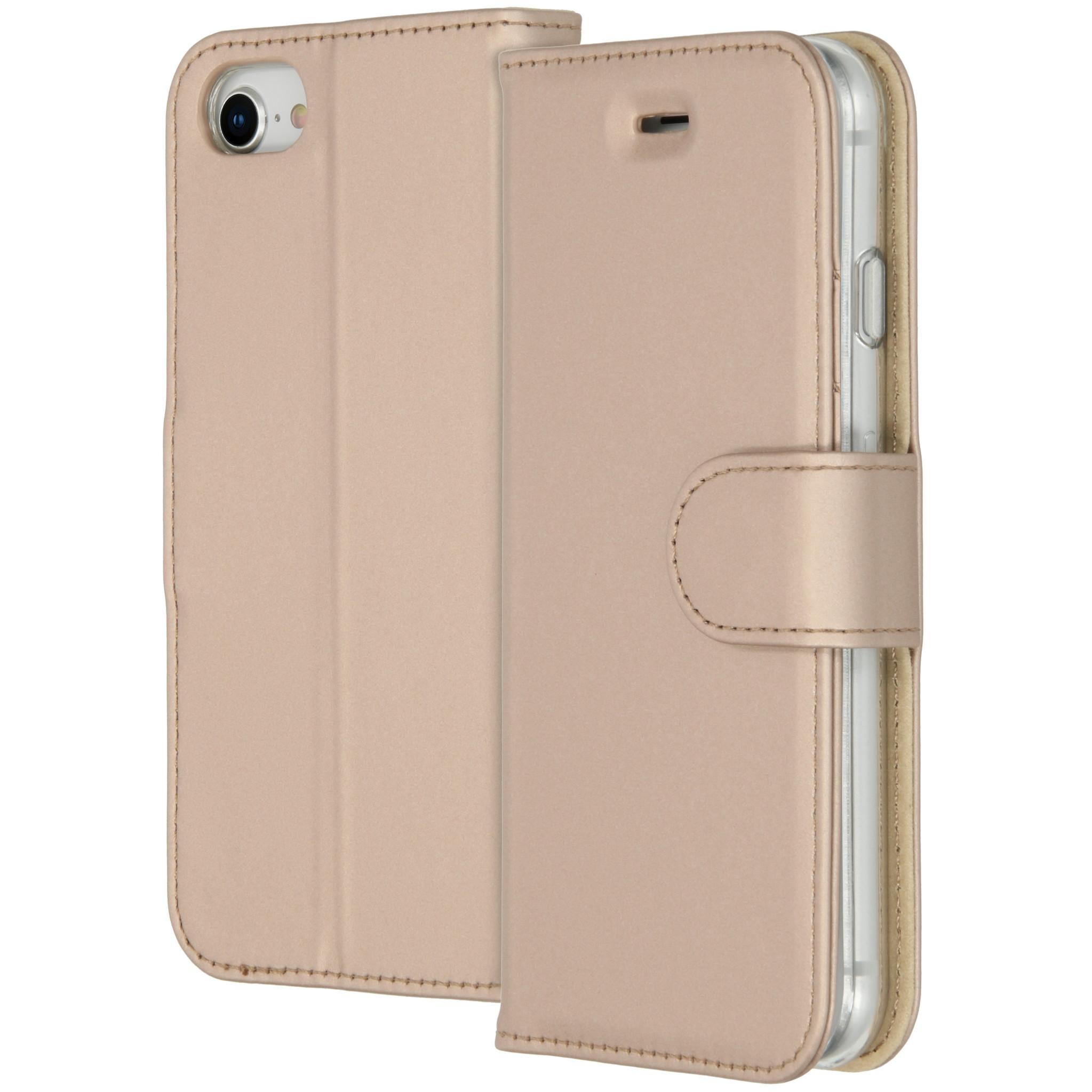 Accezz Wallet Case voor Apple iPhone SE (2022 / 2020) / 8 / 7 / 6(s) Telefoonhoesje Goud