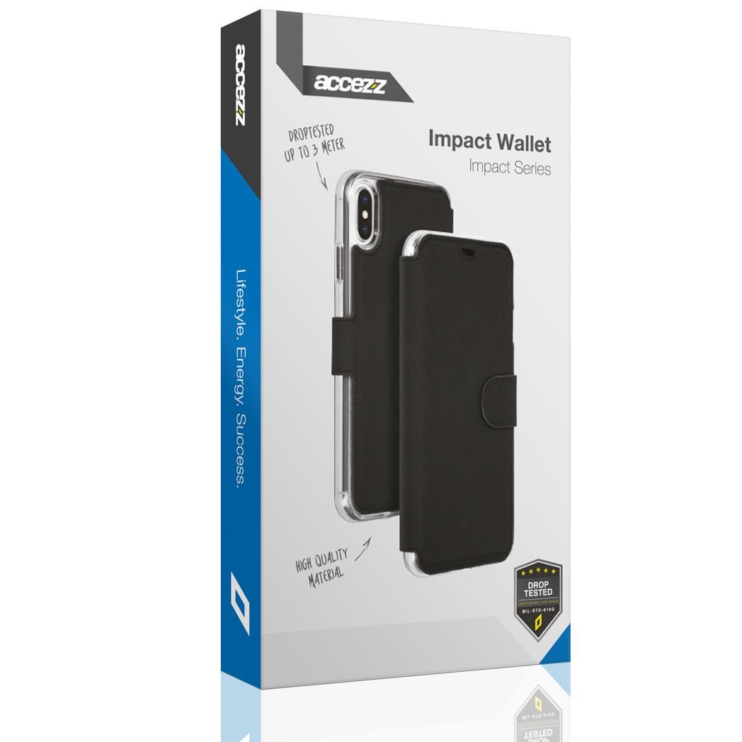 Accezz Xtreme Wallet voor Apple iPhone 13 Pro Telefoonhoesje Zwart