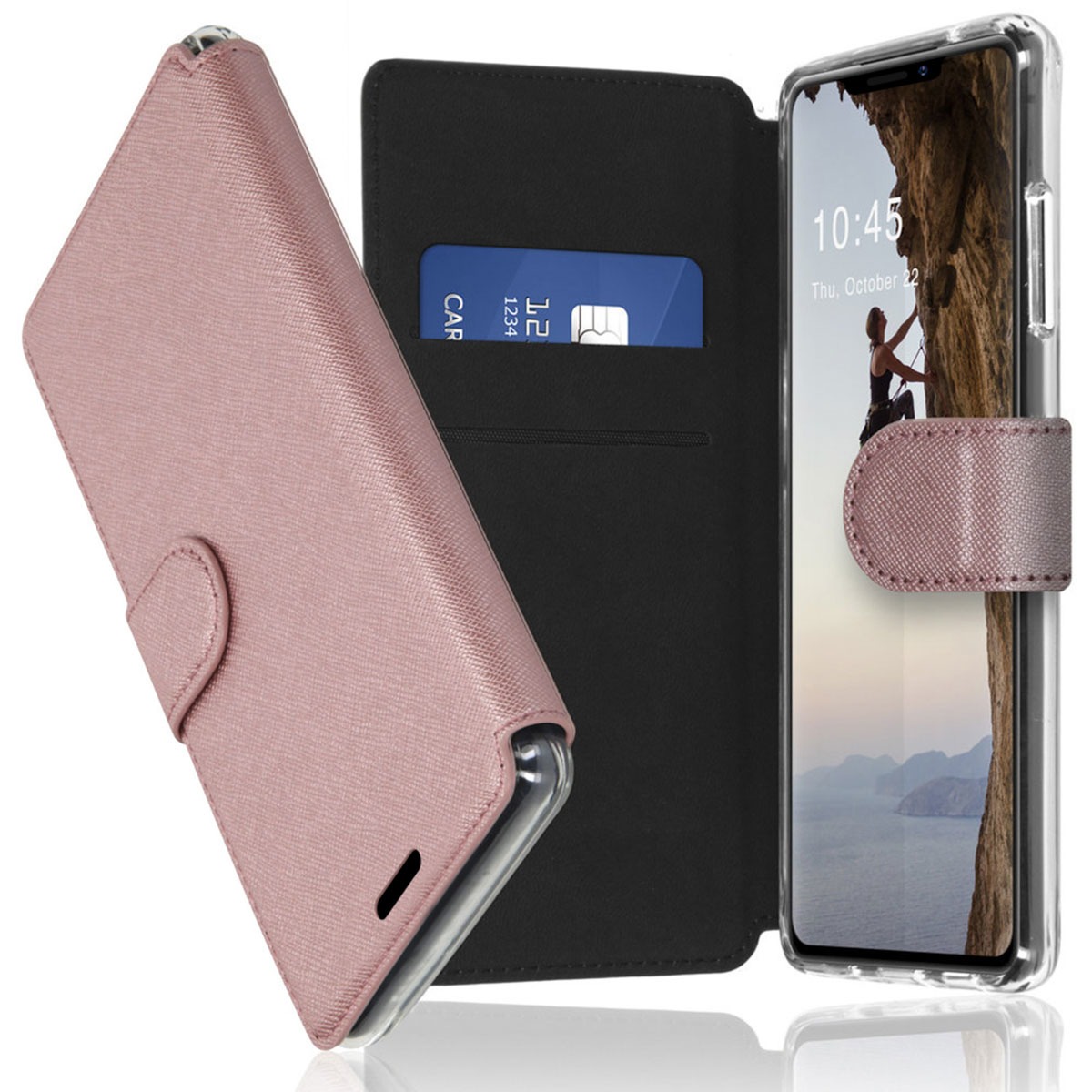 Accezz Xtreme Wallet voor Apple iPhone 13 Pro Telefoonhoesje Roze