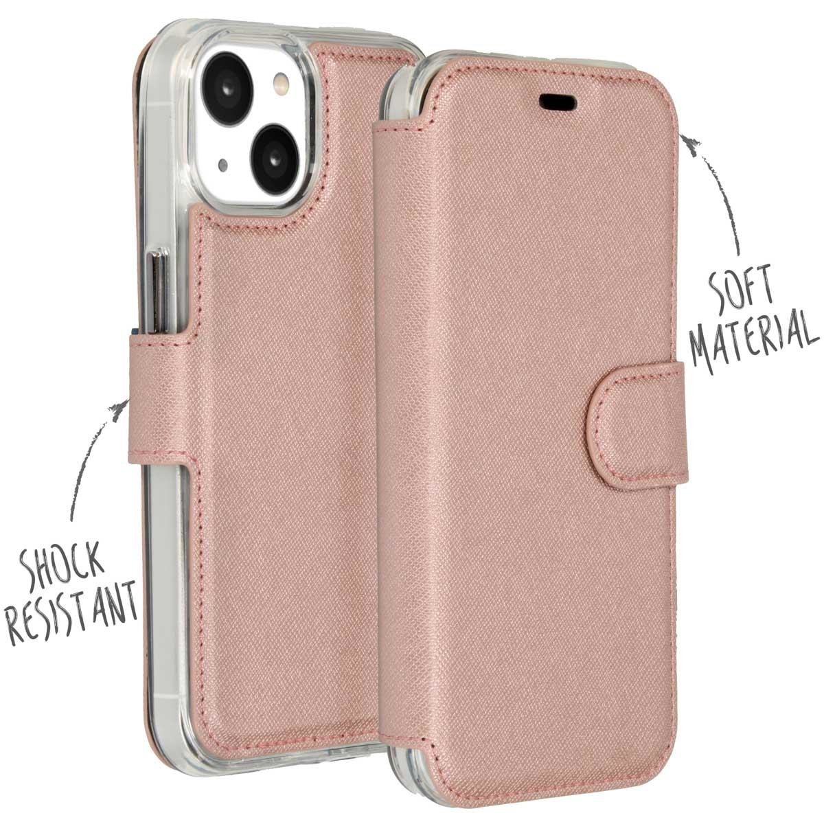 Accezz Xtreme Wallet Booktype iPhone 14 hoesje - Rosé Goud